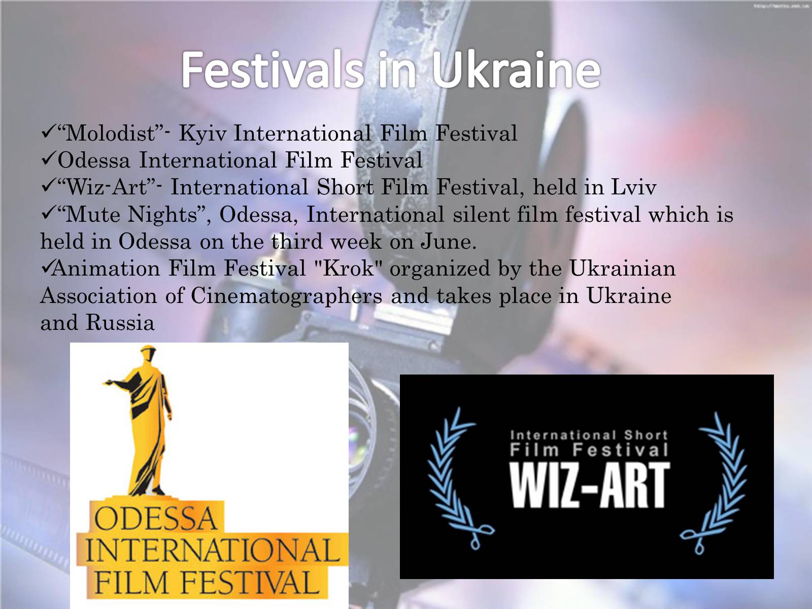 Презентація на тему «The development of cinematography in Ukraine» - Слайд #18