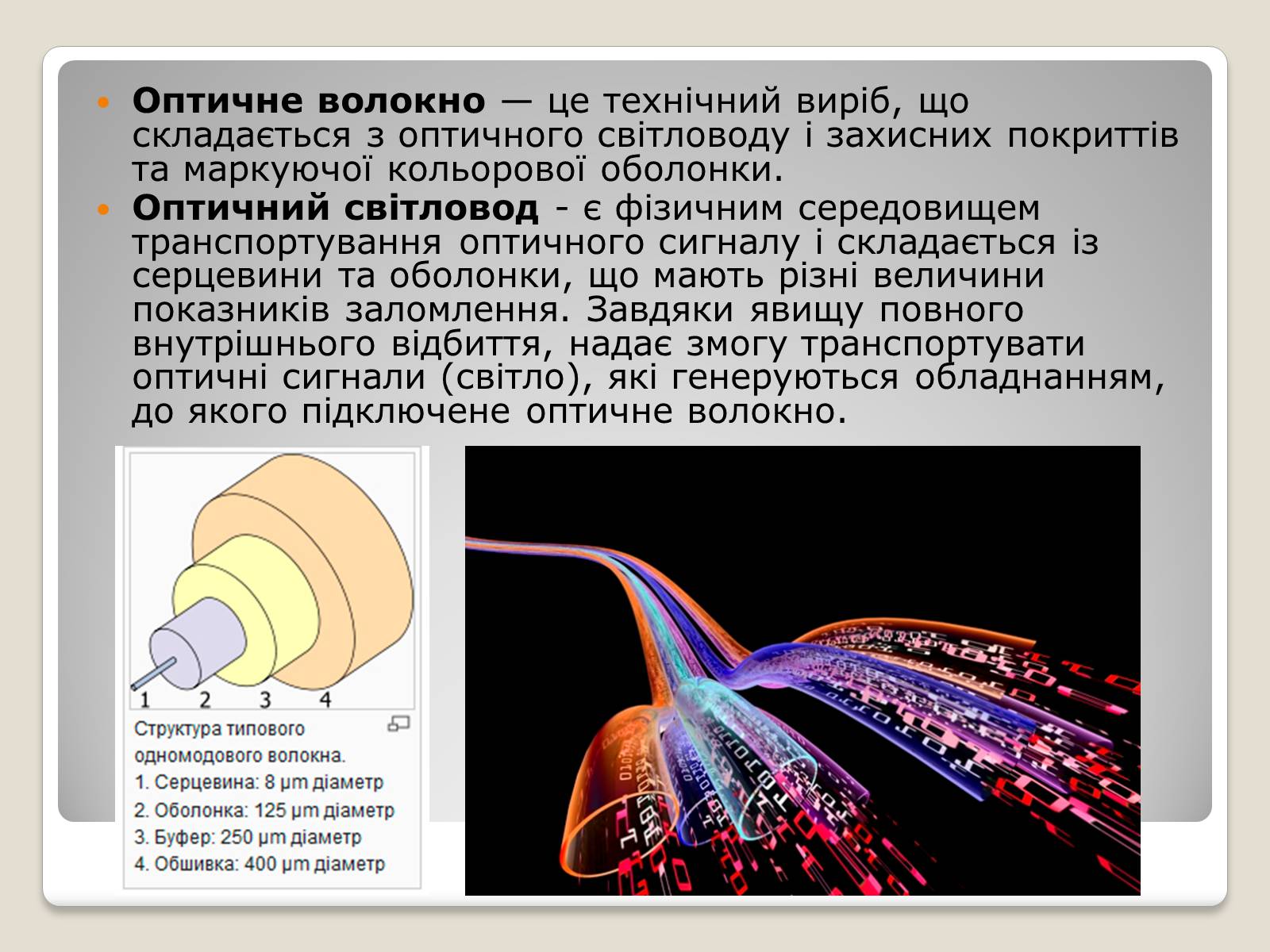 Презентація на тему «Оптичне волокно» - Слайд #2