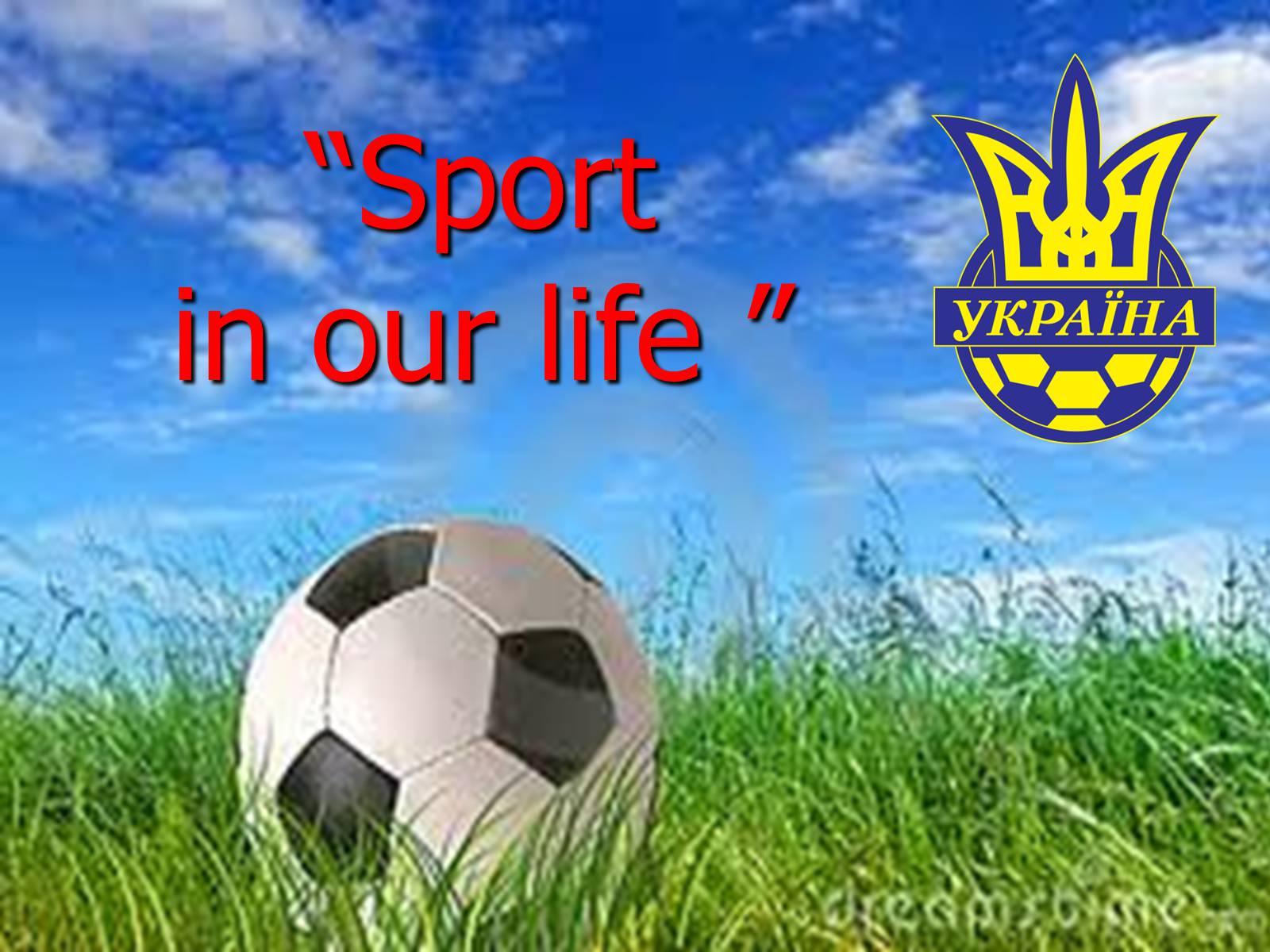 Презентація на тему «Sport in our life» (варіант 5)