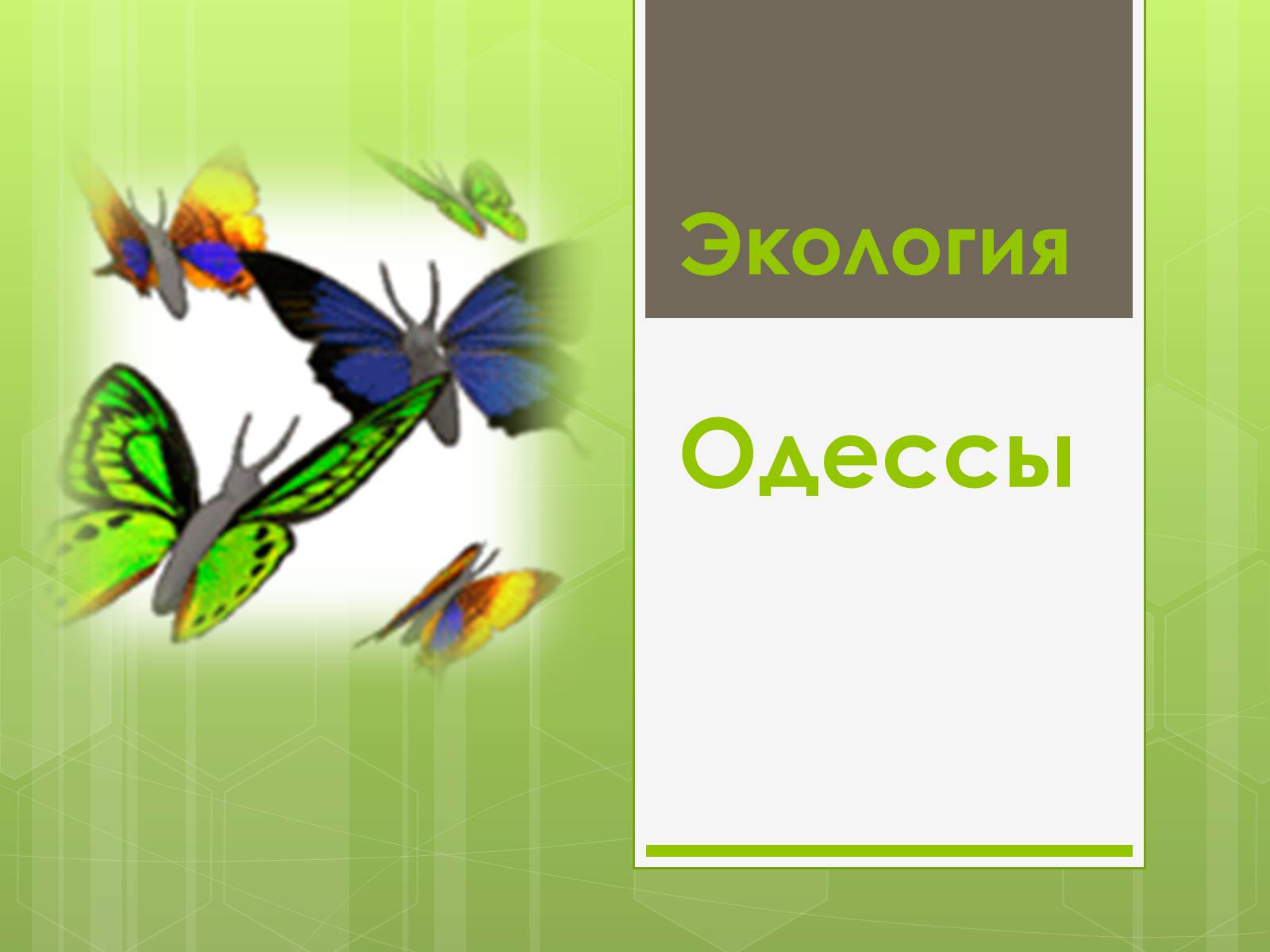 Презентація на тему «Экология Одессы» - Слайд #1
