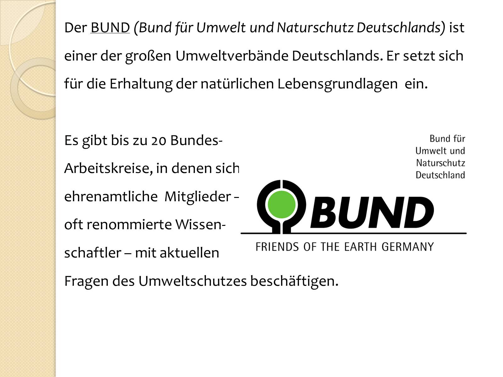 Презентація на тему «Umweltschutzorganisationen» - Слайд #5