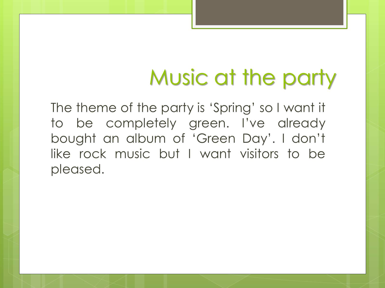 Презентація на тему «The Spring Party» - Слайд #4