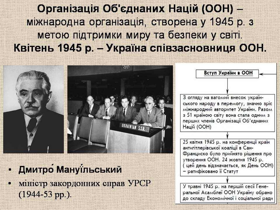 Презентація на тему «Післявоєнна відбудова і розвиток України в 1945 – початку 1950-х» - Слайд #5