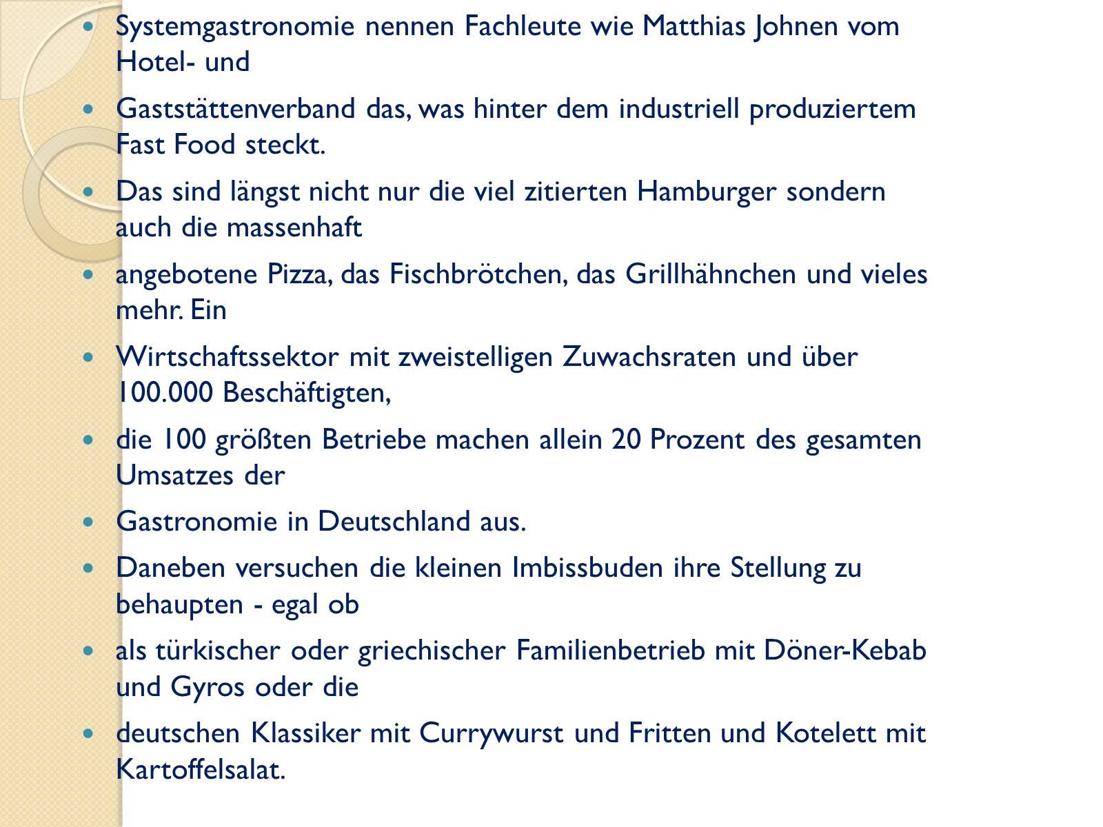 Презентація на тему «Fast Food in Deutschland» - Слайд #4