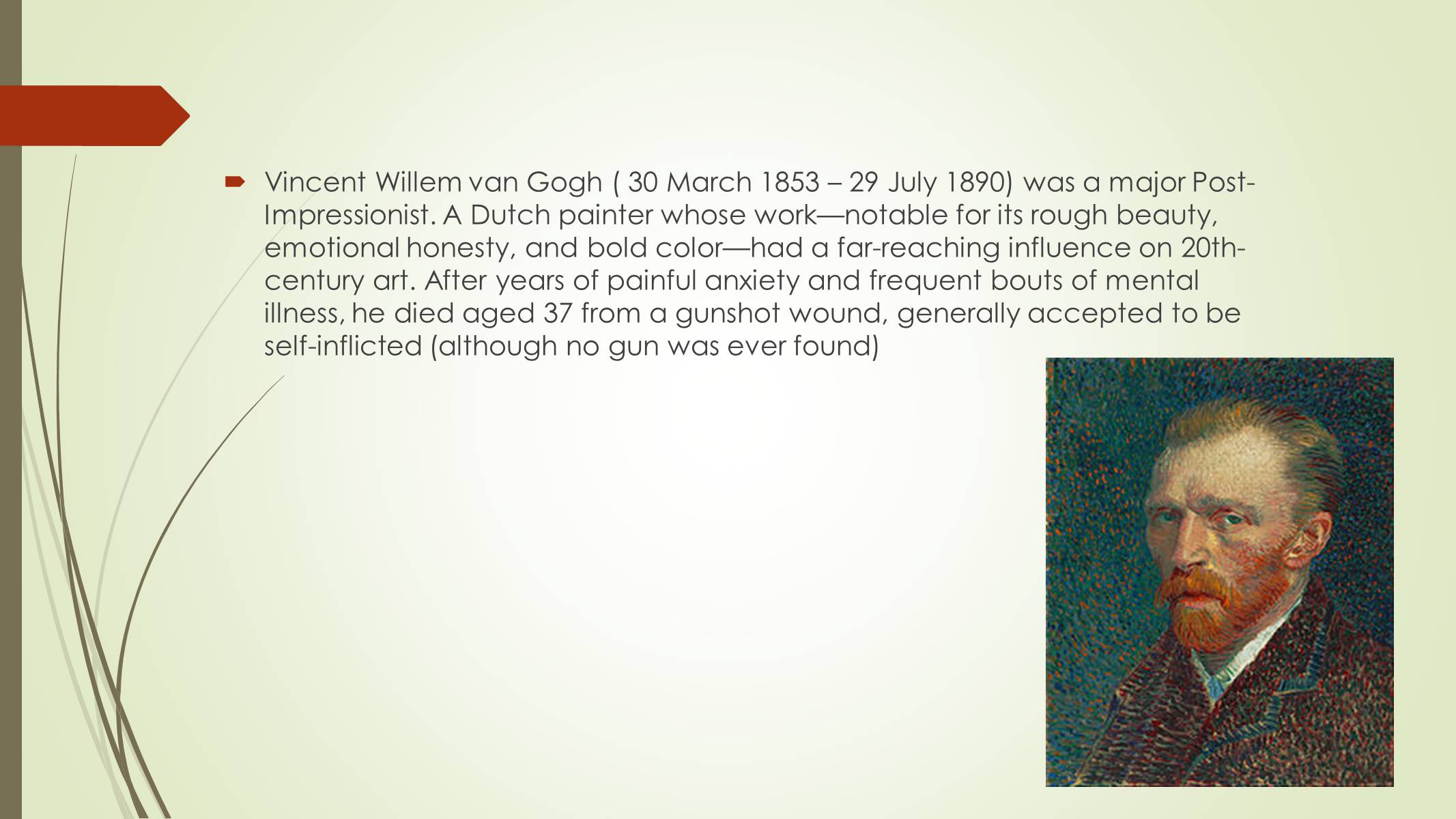 Презентація на тему «Vincent van Gogh» - Слайд #2