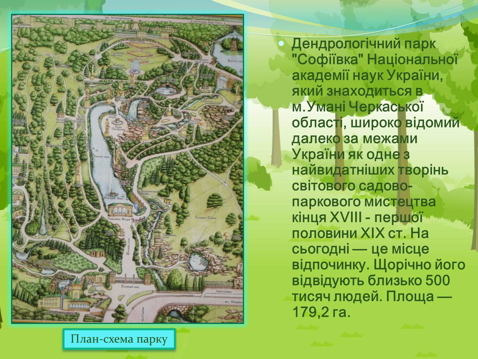 Презентація на тему «Національний дендрологічний парк «Софіївка»» (варіант 2) - Слайд #2