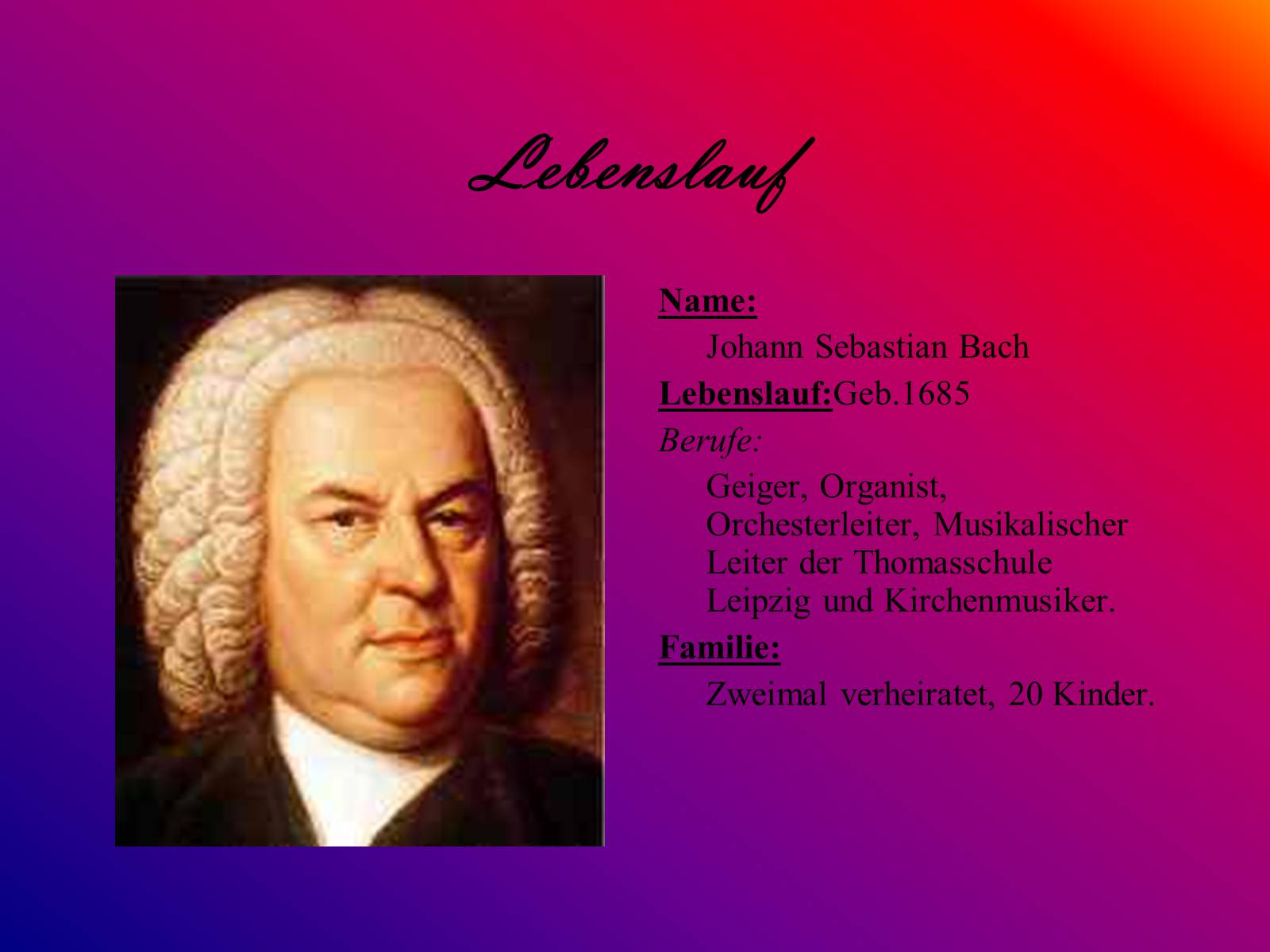Презентація на тему «Johann Sebastian Bach» (варіант 1) - Слайд #2