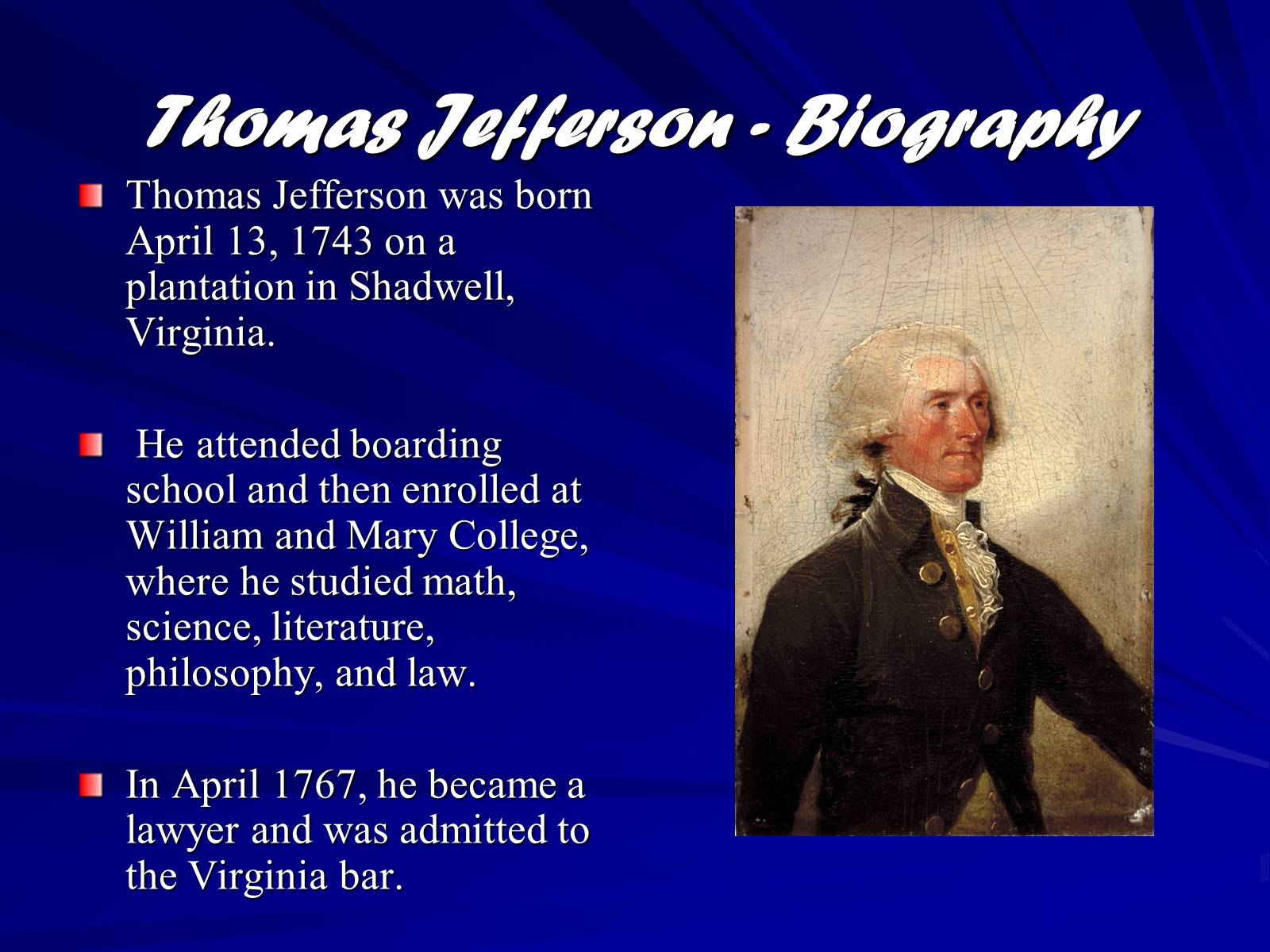 Презентація на тему «Thomas Jefferson» (варіант 1) - Слайд #2