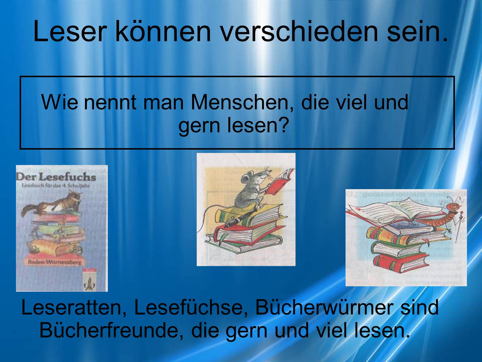 Презентація на тему «Bucher und die Jugendlichen» - Слайд #11