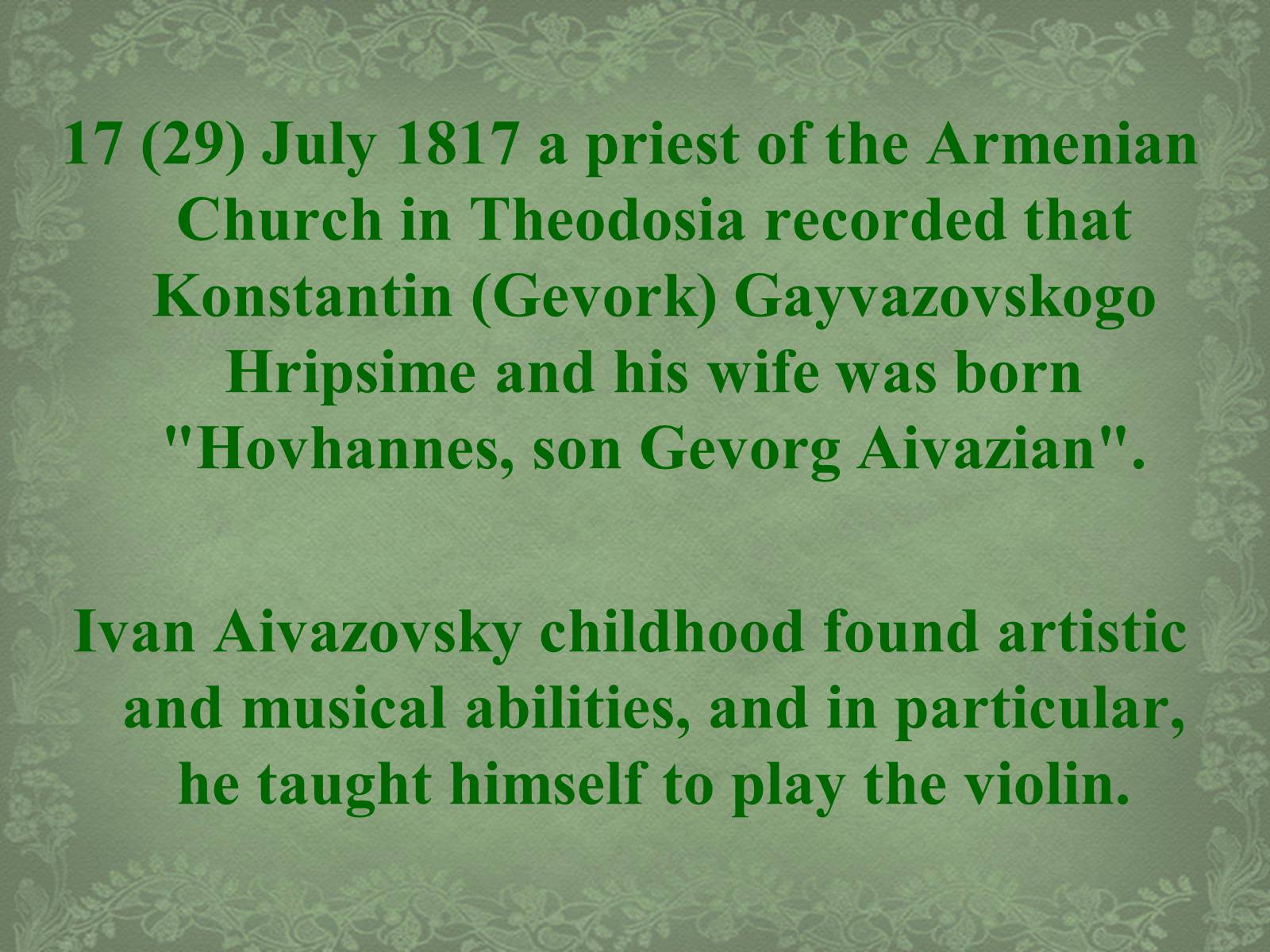 Презентація на тему «Ivan Konstantinovich Aivazovsky» (варіант 3) - Слайд #3