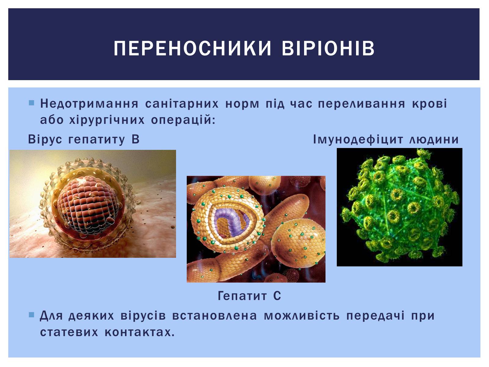 Презентація на тему «Роль вірусів у житті людини. Вірусні інфекції людини і тварин.» - Слайд #7