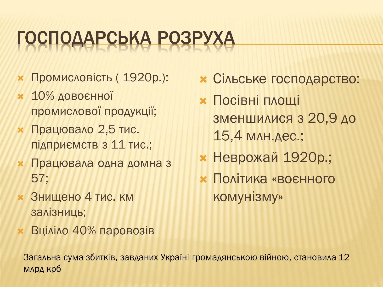 Презентація на тему «Соціально – економічне становище України на початку 20-х років. Неп» - Слайд #6