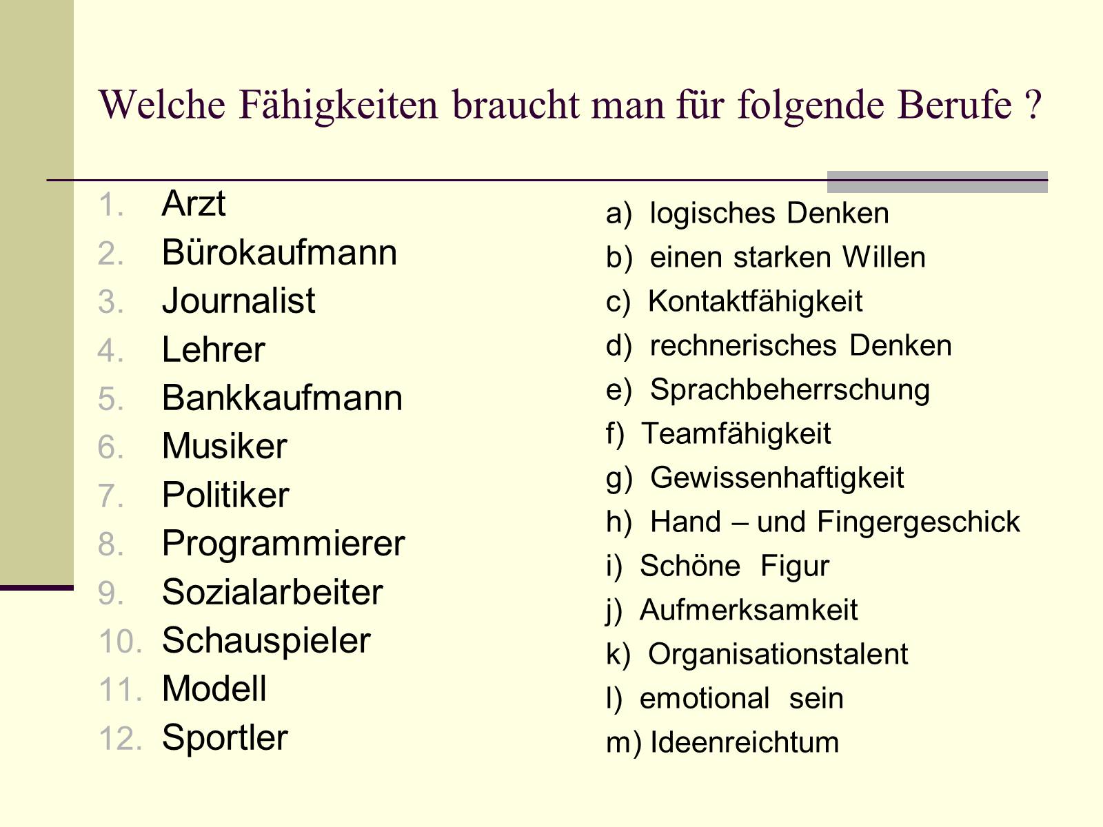 Презентація на тему «Die Berufswahl» (варіант 1) - Слайд #4