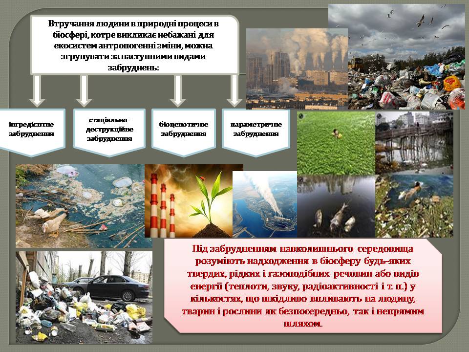 Презентація на тему «Класифікація забруднень довкілля та джерела забруднення» - Слайд #3