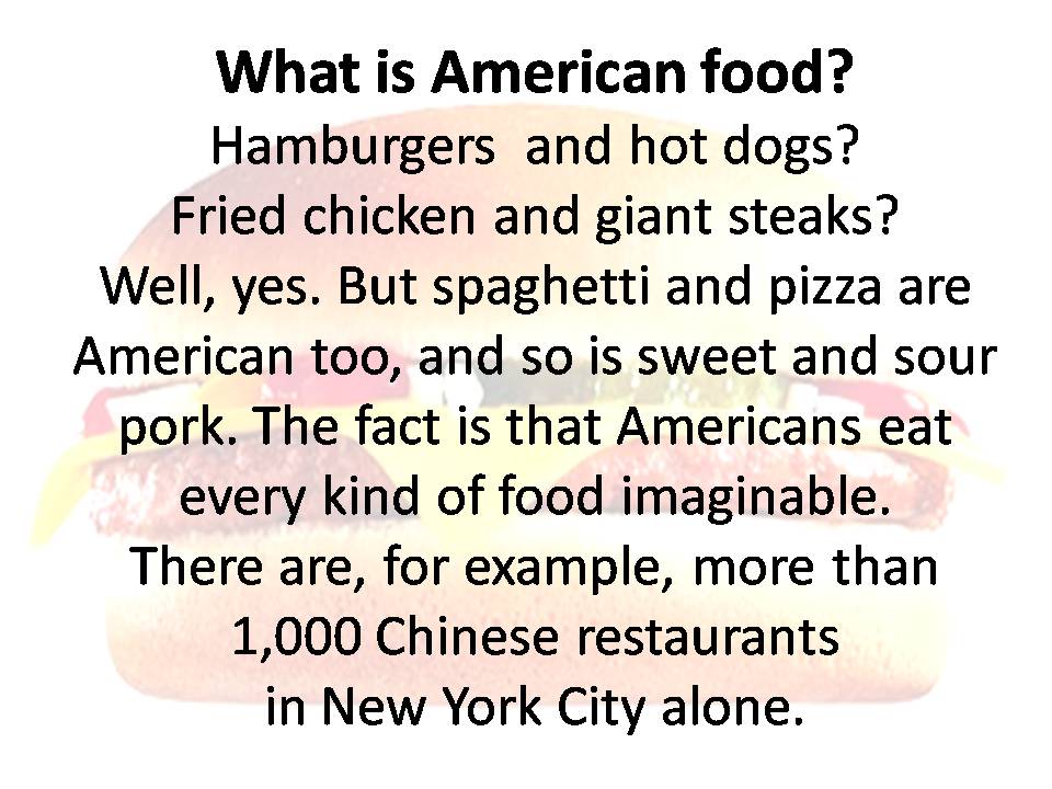 Презентація на тему «American food» (варіант 3) - Слайд #2