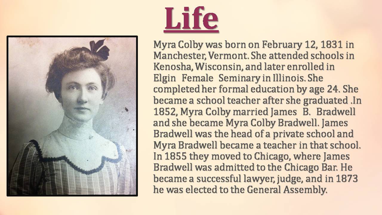 Презентація на тему «Myra Bradwell» - Слайд #3