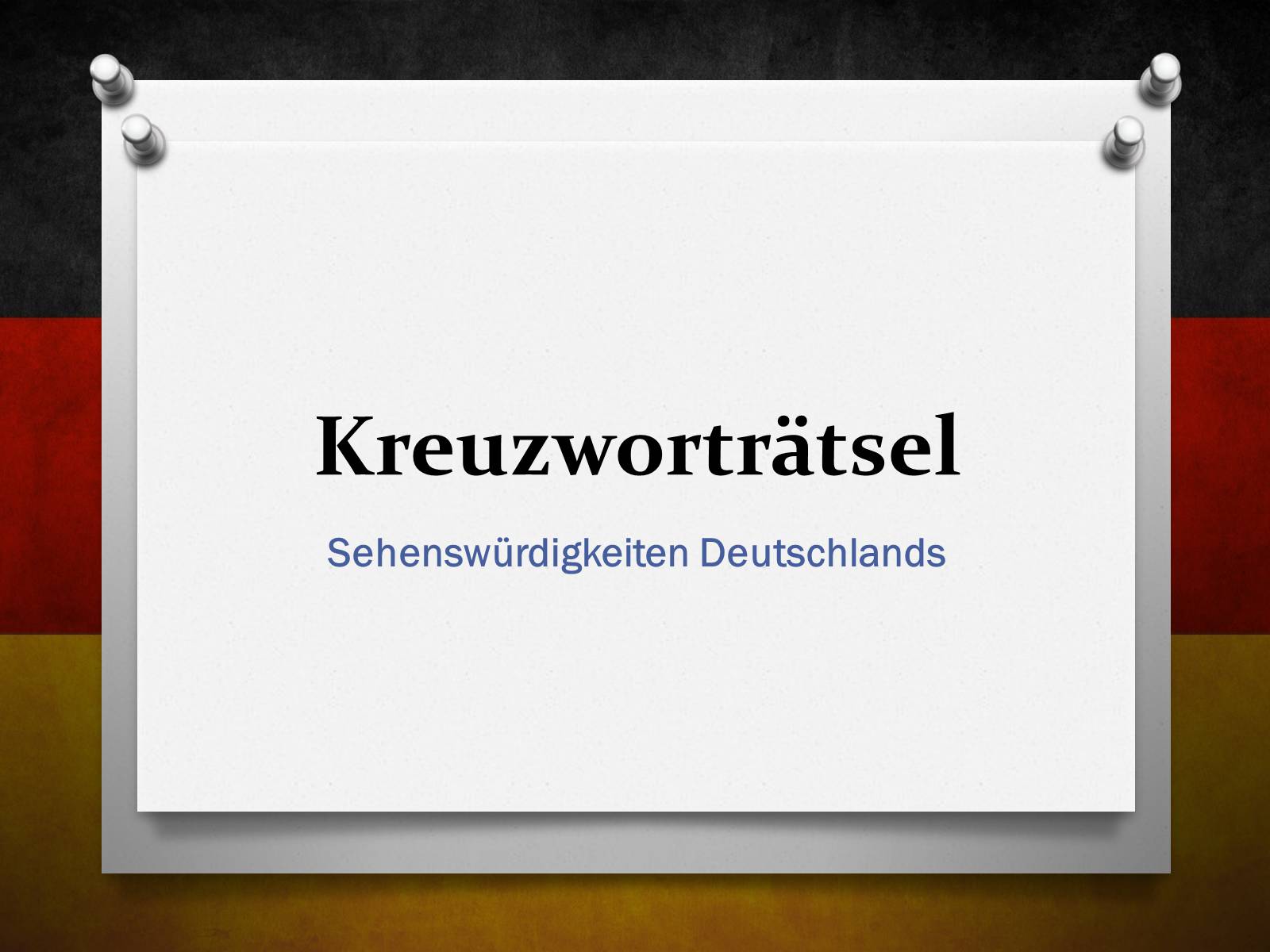 Презентація на тему «Kreuzwortratsel» - Слайд #1