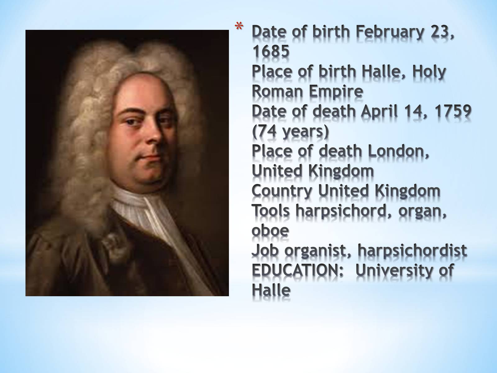 Презентація на тему «George Handel» - Слайд #2