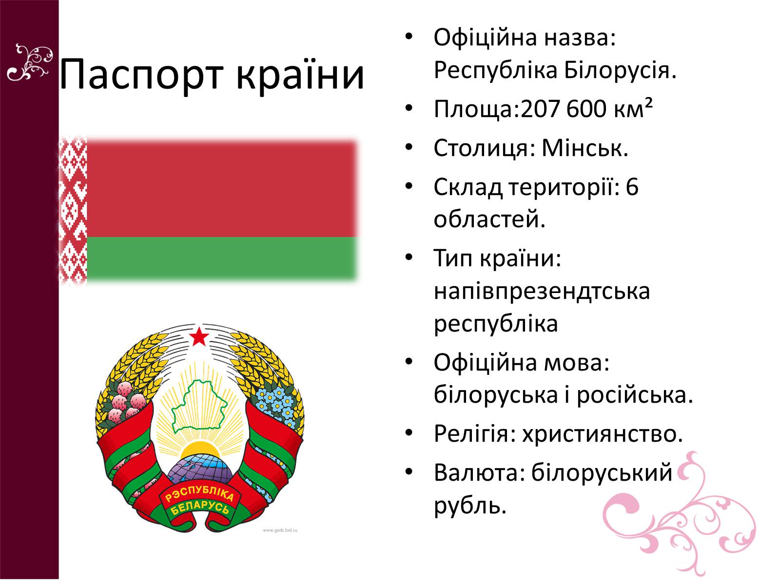 Презентація на тему «Республіка Білорусь» (варіант 4) - Слайд #2