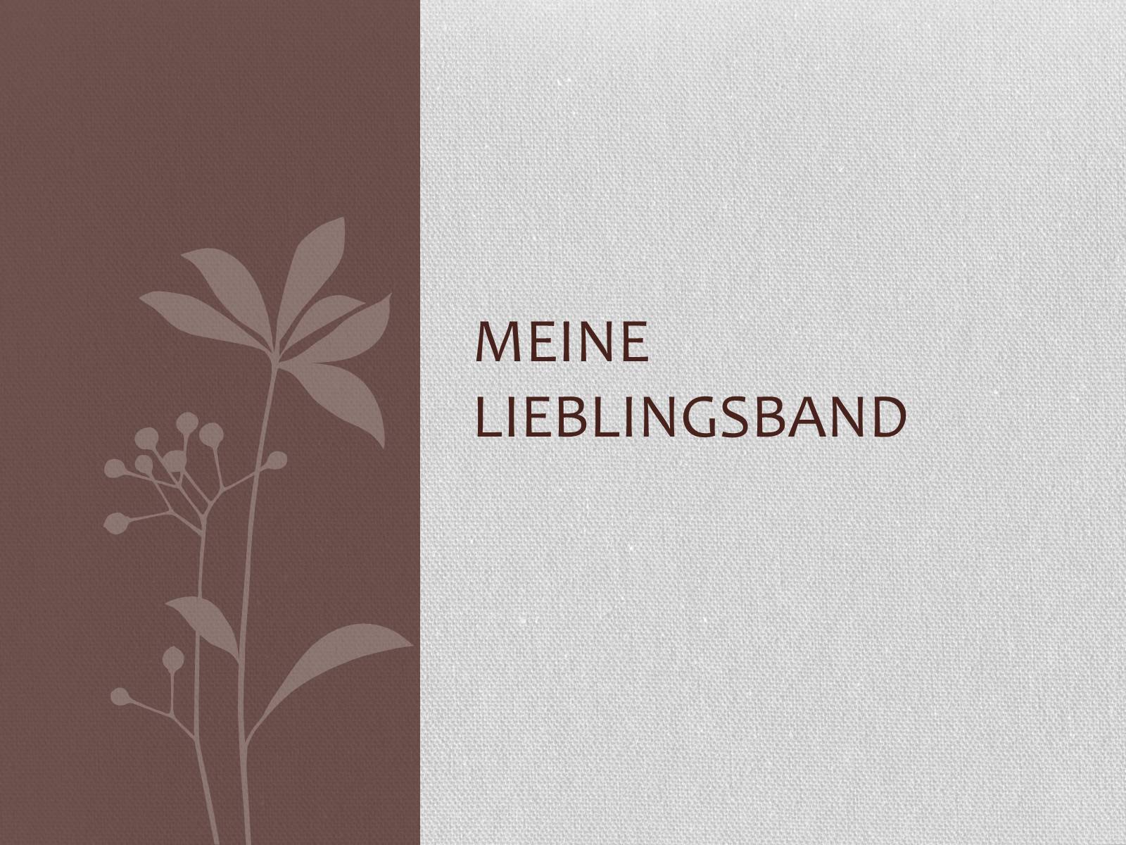 Презентація на тему «Meine Lieblingsband» (варіант 2) - Слайд #1