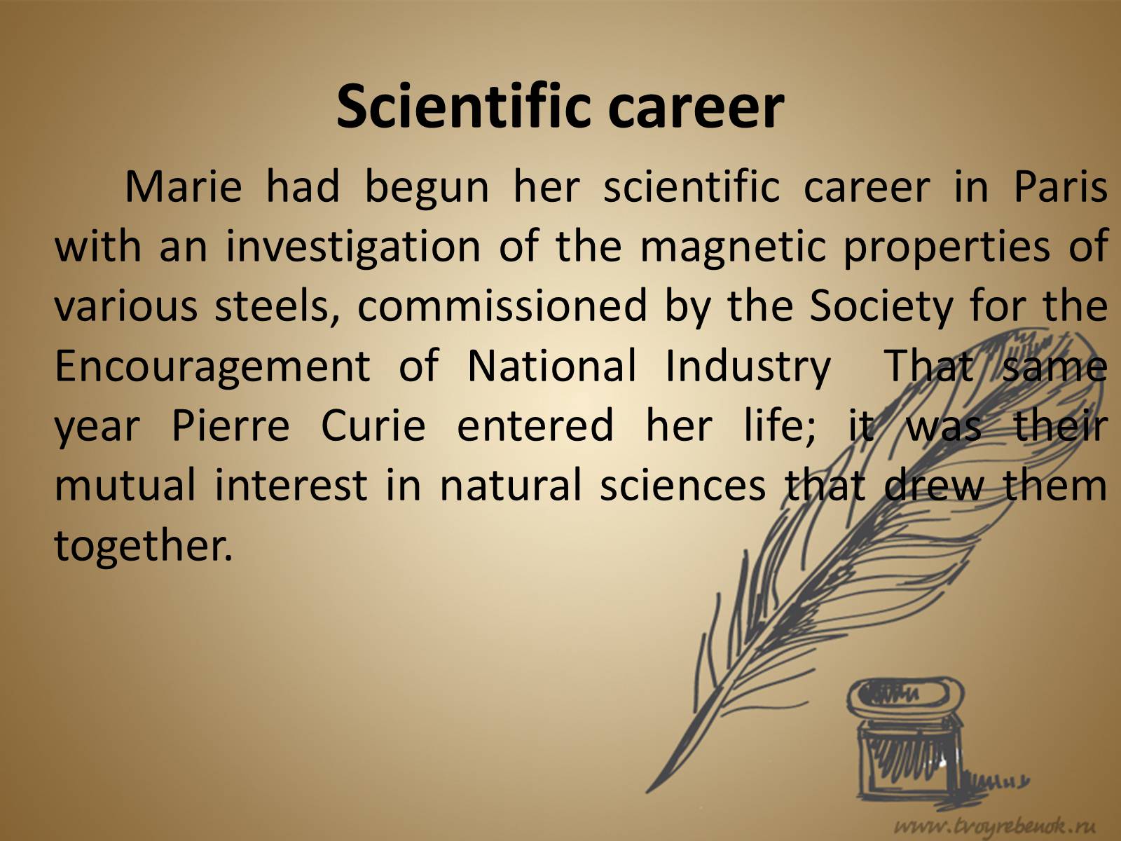 Презентація на тему «Marie Sklodowska-Curie» - Слайд #4