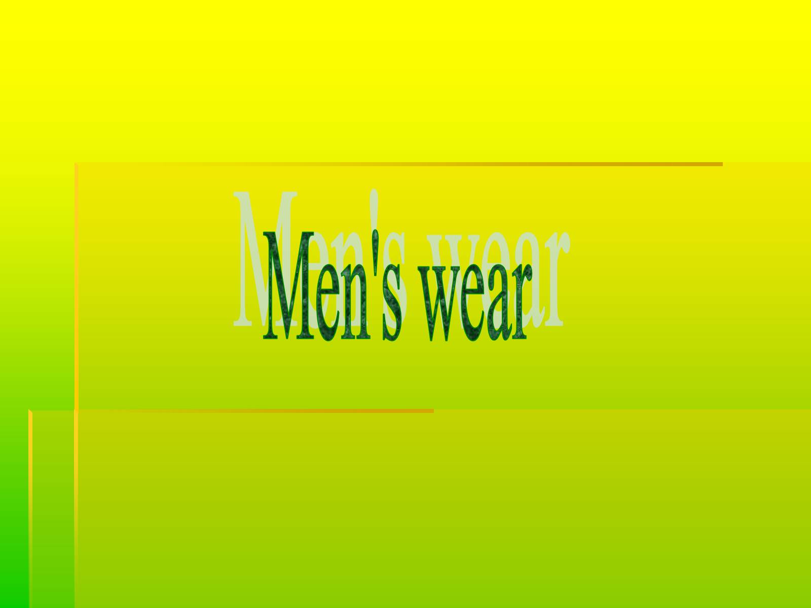 Презентація на тему «Men’s wear» - Слайд #1