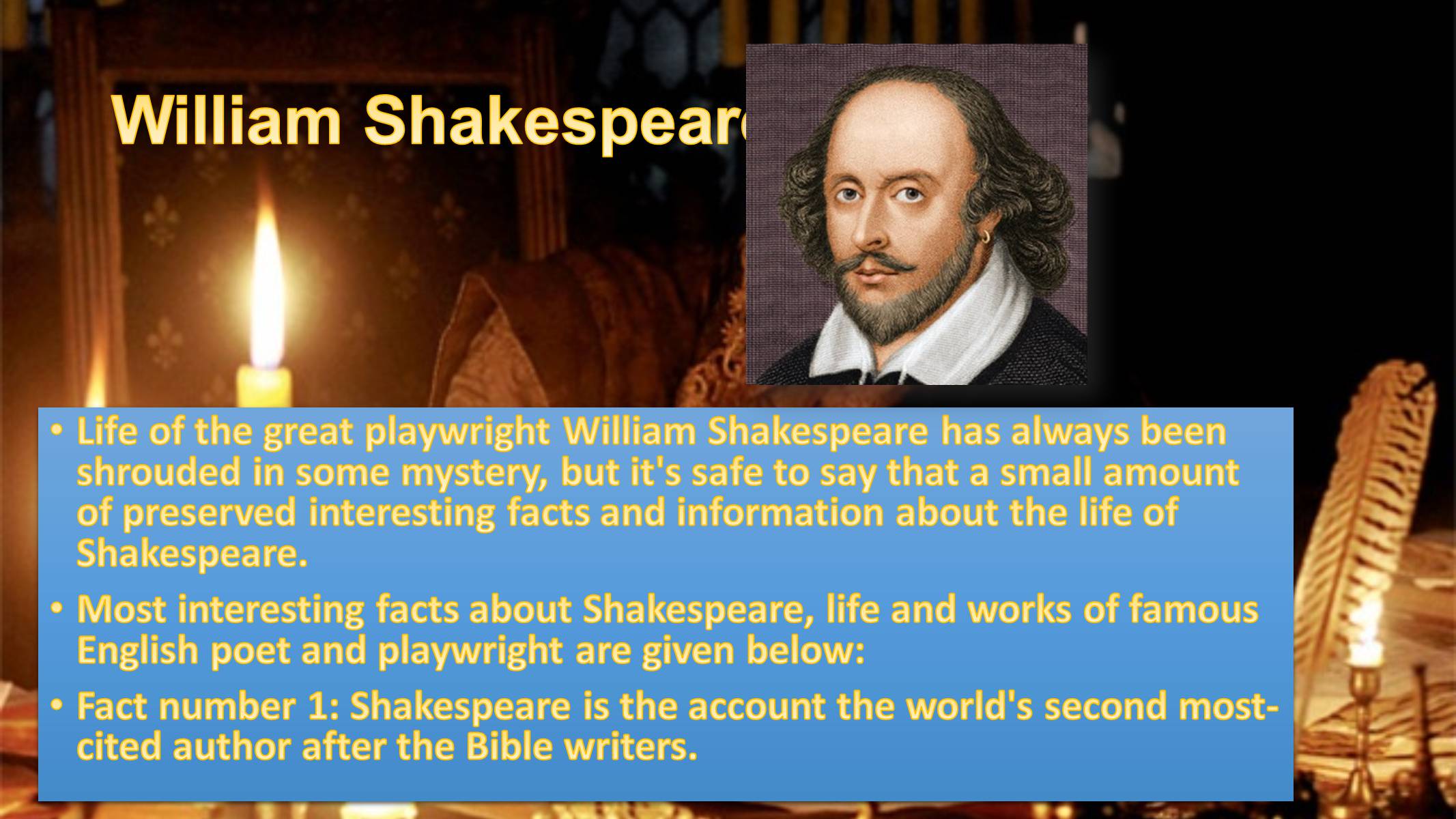 Презентація на тему «William Shakespeare» (варіант 2) - Слайд #3