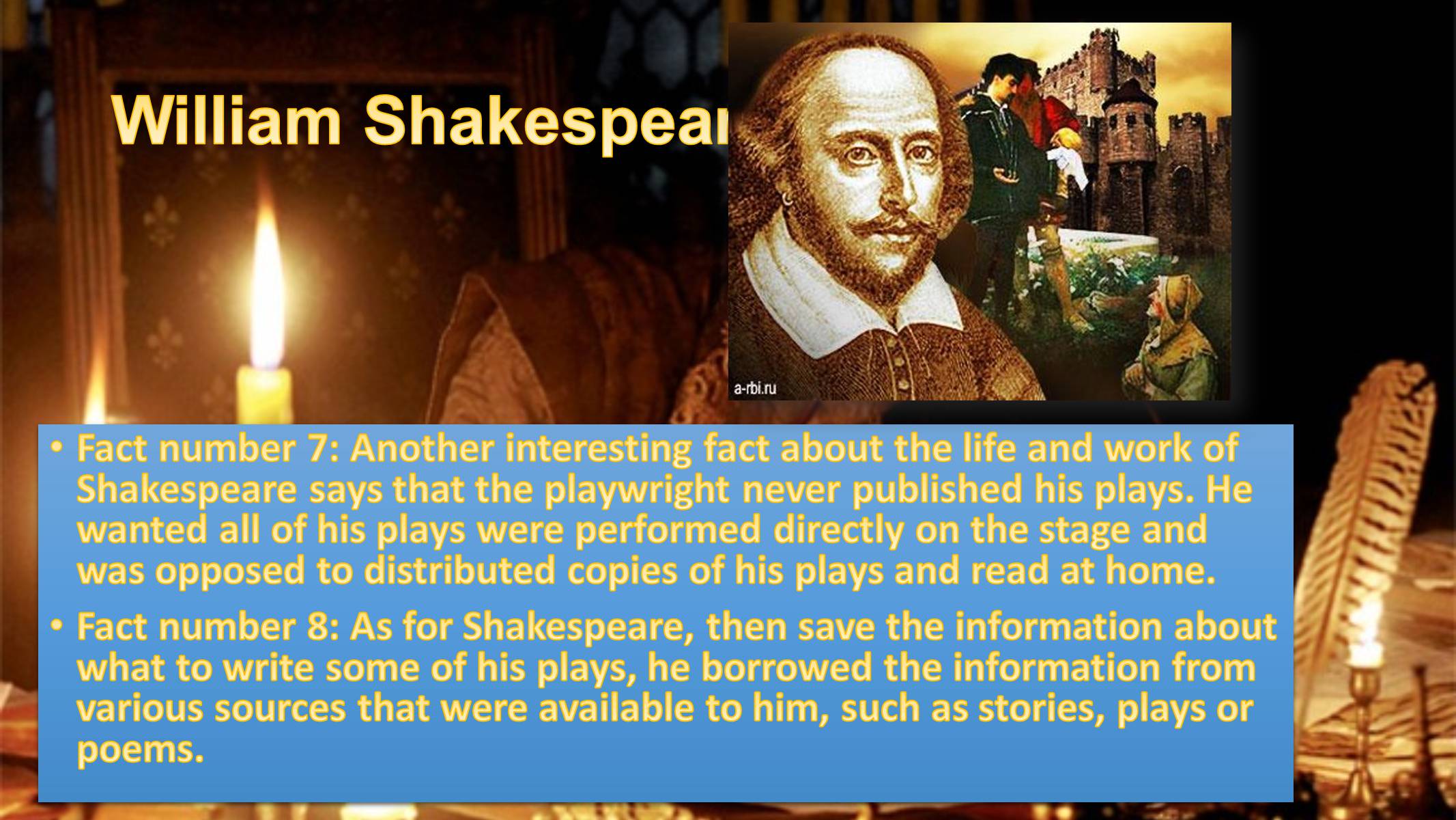 Презентація на тему «William Shakespeare» (варіант 2) - Слайд #6