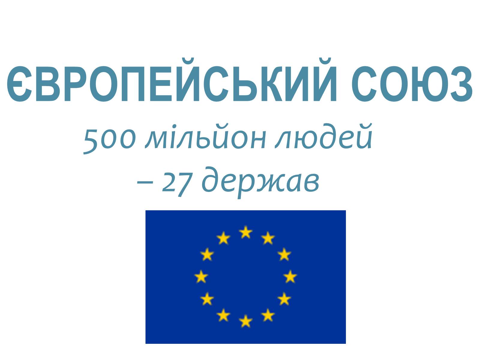 Презентація на тему «Європейський союз» (варіант 1)