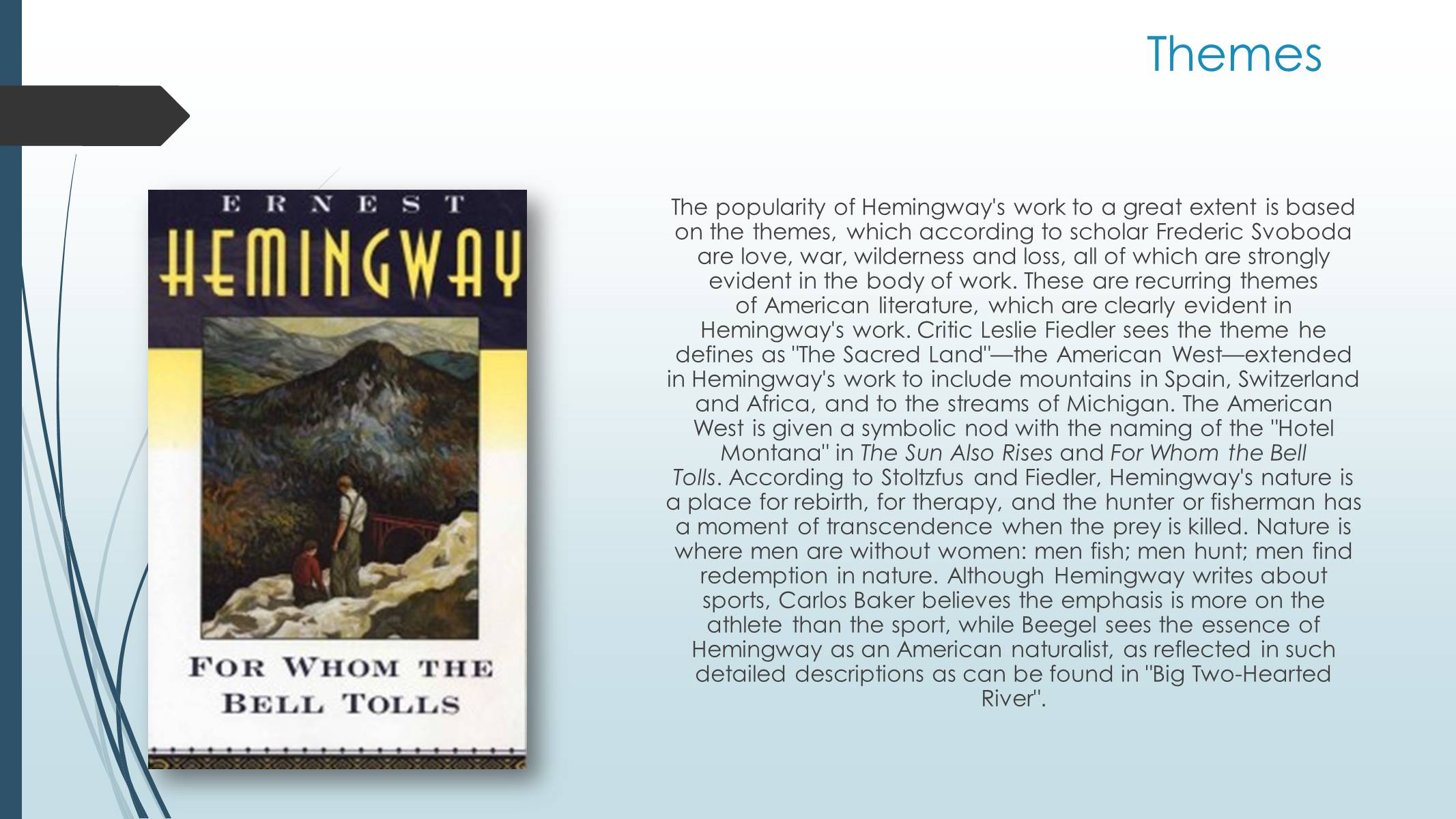 Презентація на тему «Works of Ernest Hemingway» - Слайд #7