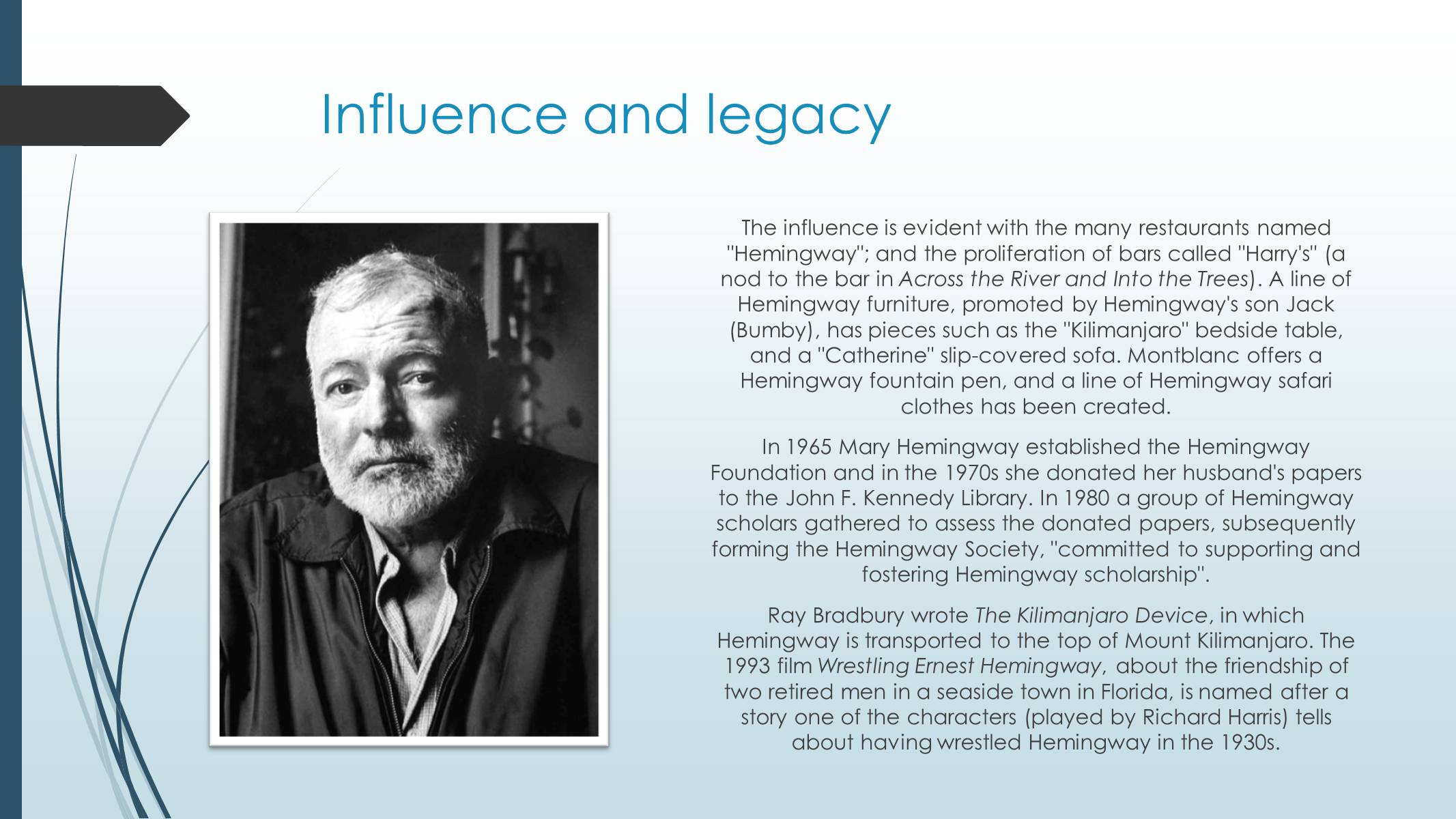 Презентація на тему «Works of Ernest Hemingway» - Слайд #11
