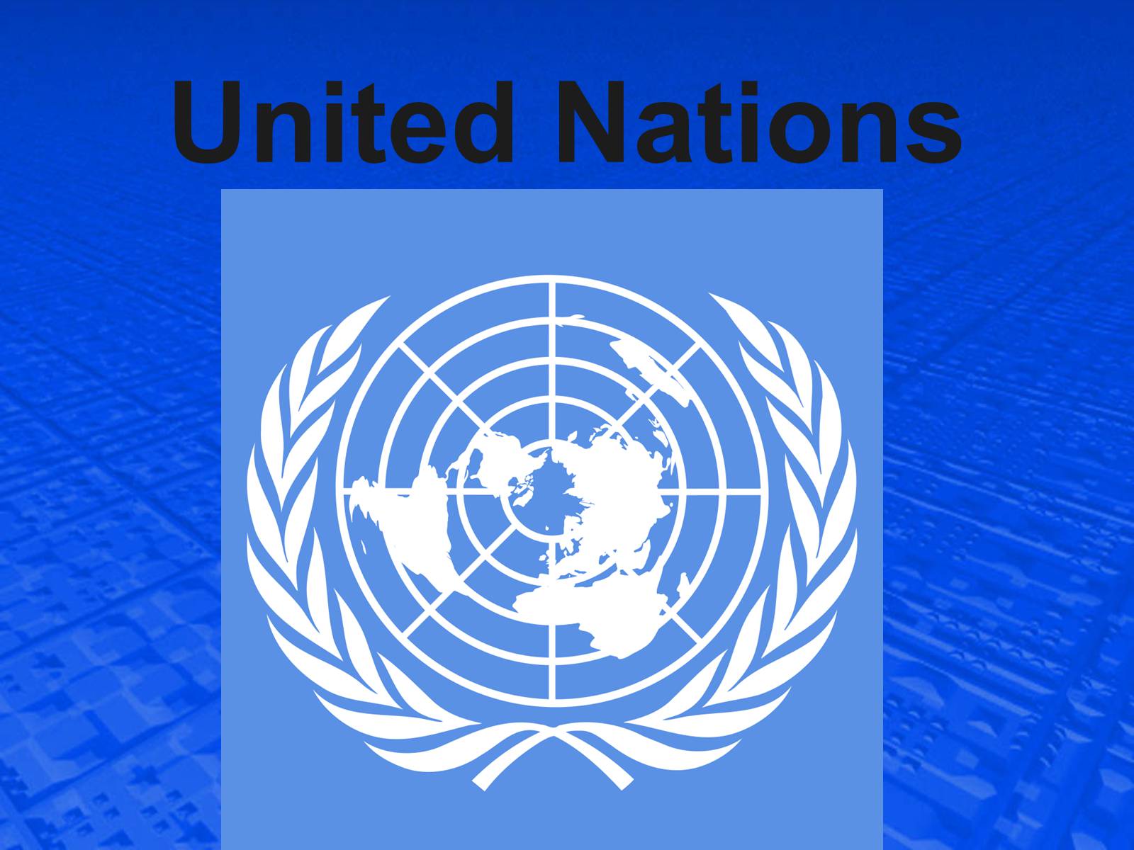 Презентація на тему «United Nations» (варіант 2) - Слайд #1