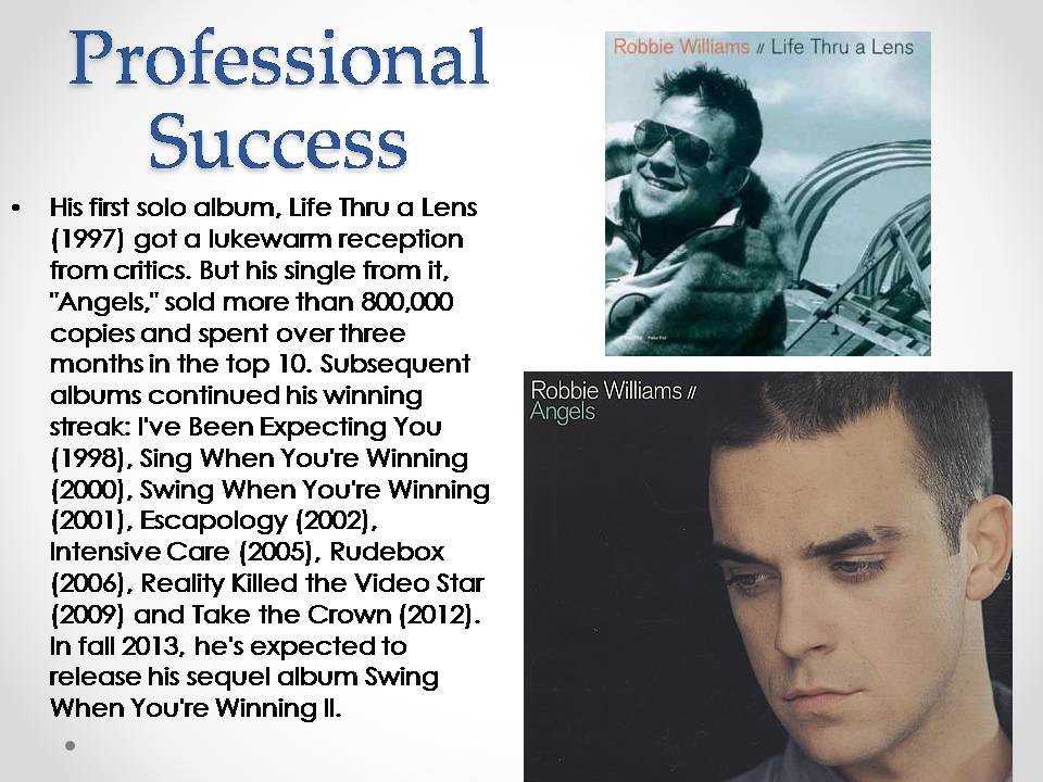Презентація на тему «Robbie Williams» (варіант 2) - Слайд #4