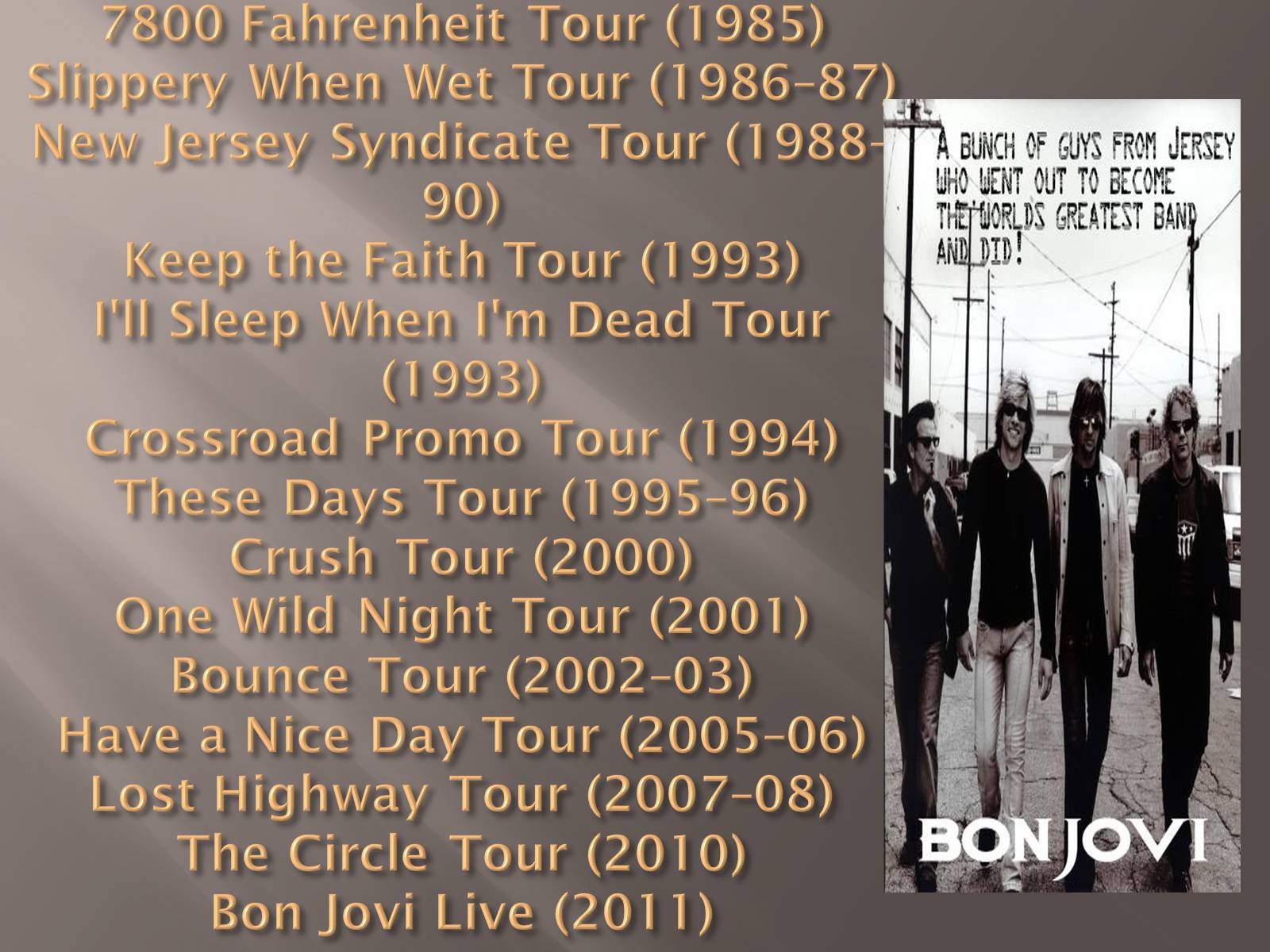 Презентація на тему «Bon Jovi» - Слайд #9