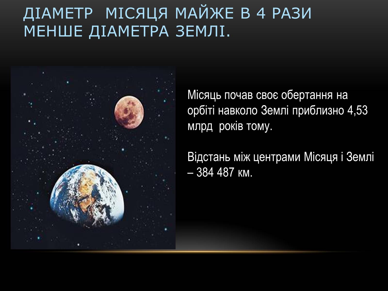 Презентація на тему «Місяць — супутник Землі» (варіант 2) - Слайд #3