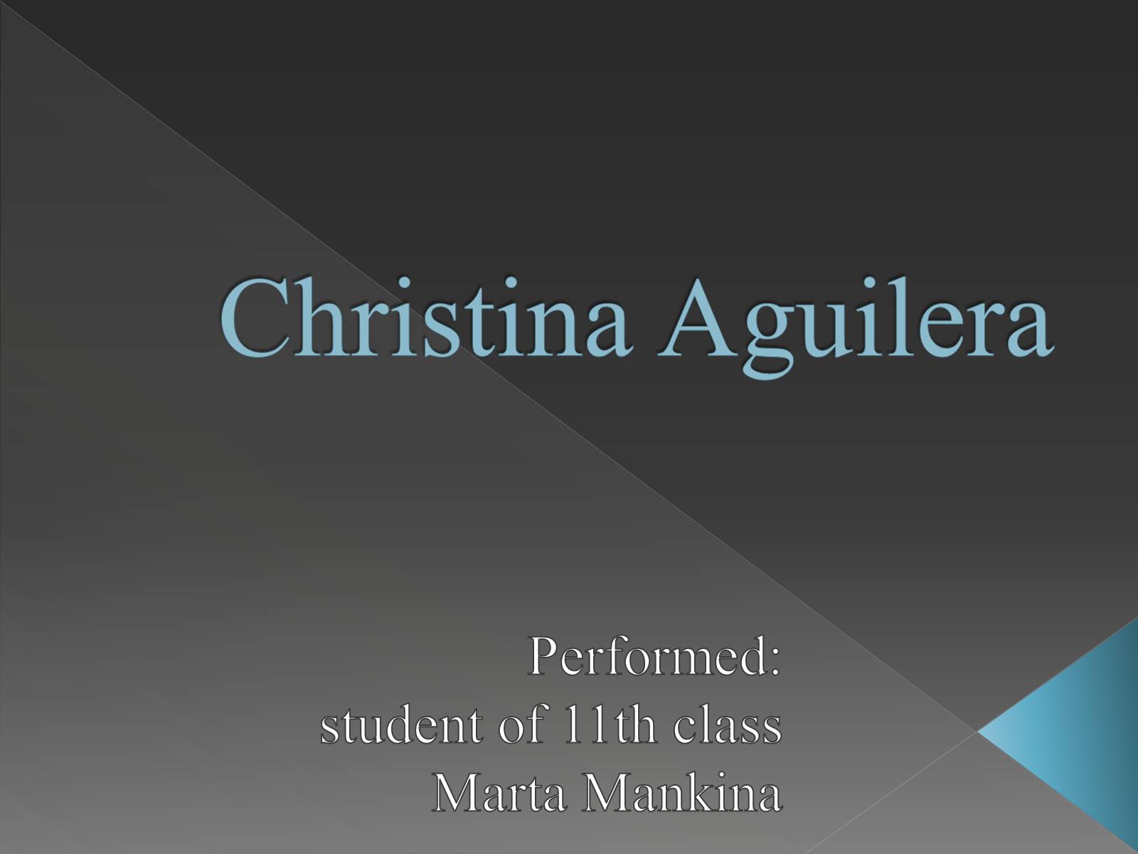 Презентація на тему «Christina Aguilera» - Слайд #1