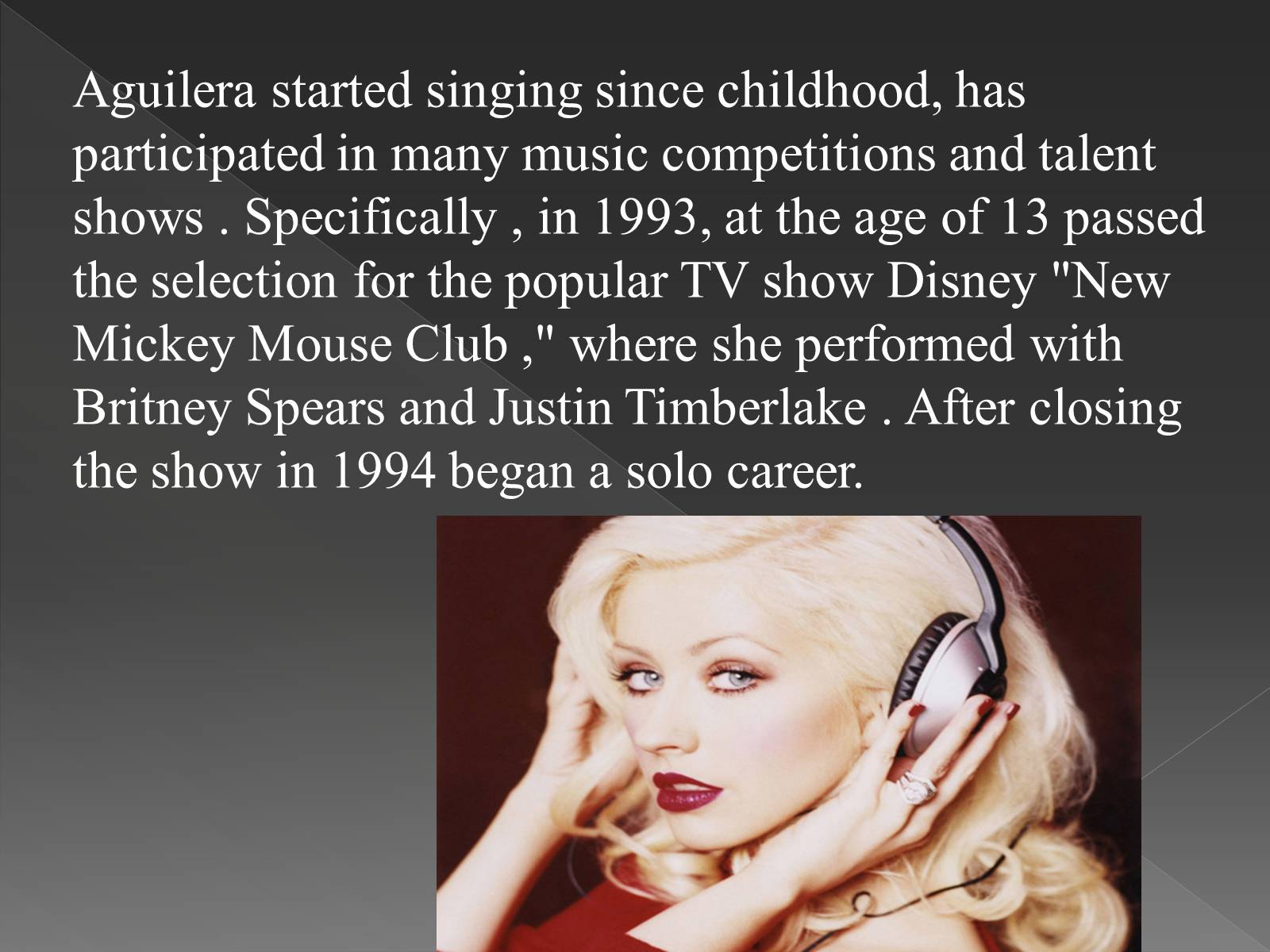 Презентація на тему «Christina Aguilera» - Слайд #4