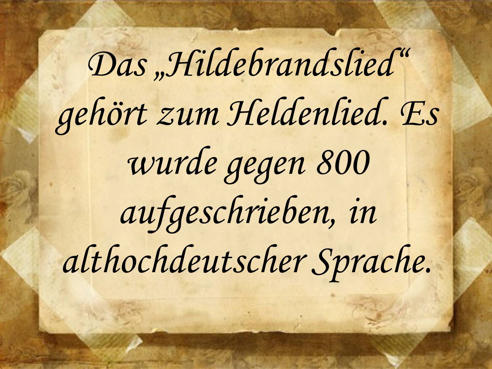 Презентація на тему «Hildebrandslied» - Слайд #2