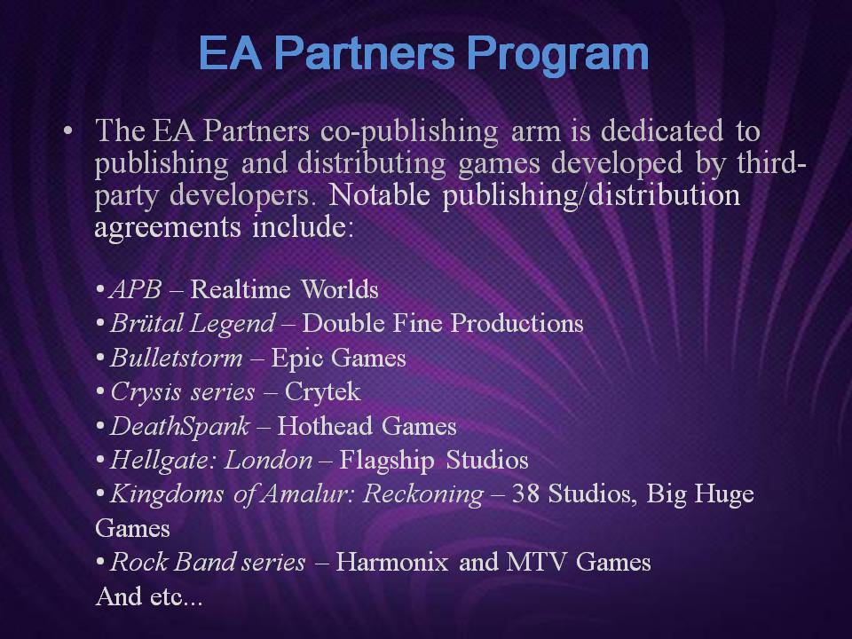 Презентація на тему «Electronic Arts» - Слайд #13