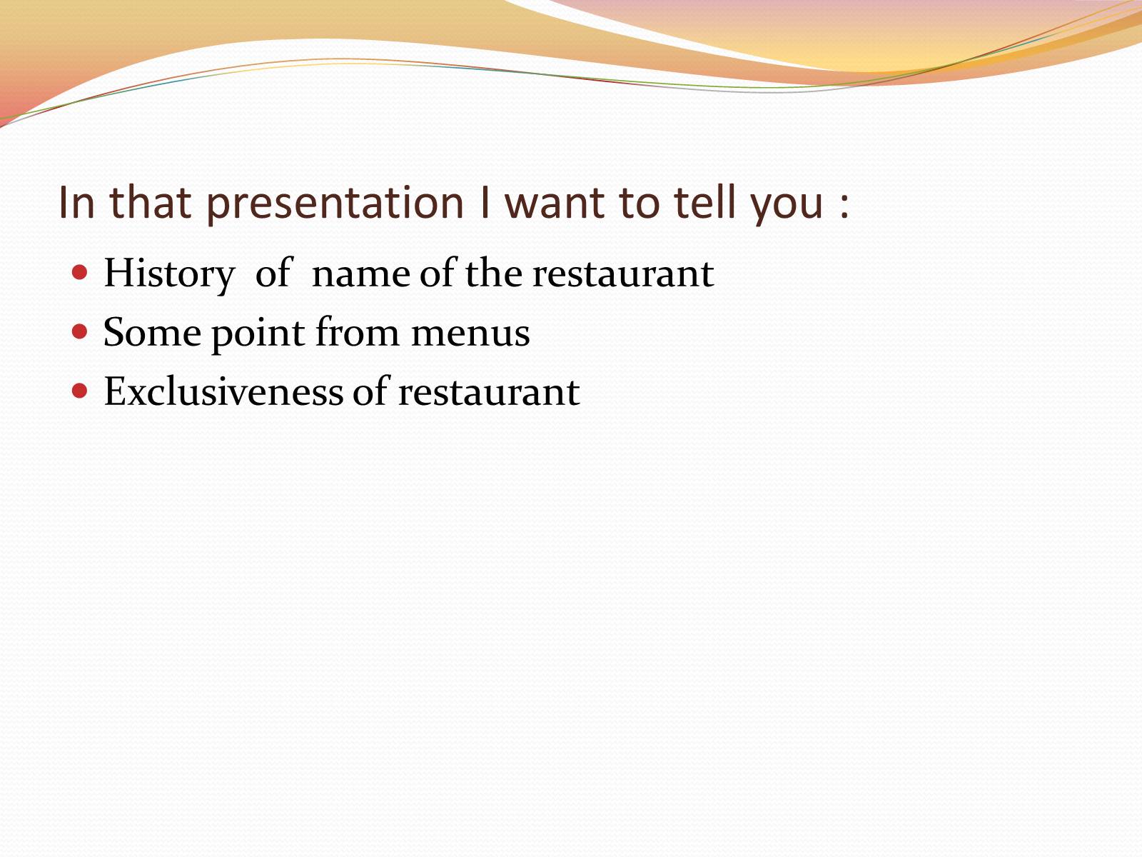 Презентація на тему «Restaurant» (варіант 1) - Слайд #3