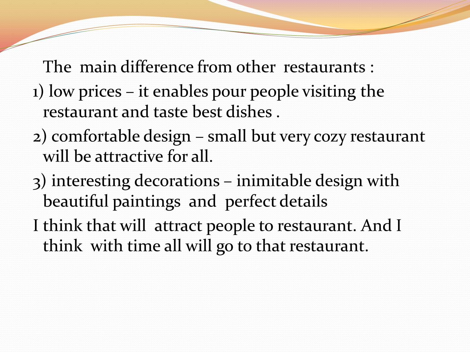 Презентація на тему «Restaurant» (варіант 1) - Слайд #11