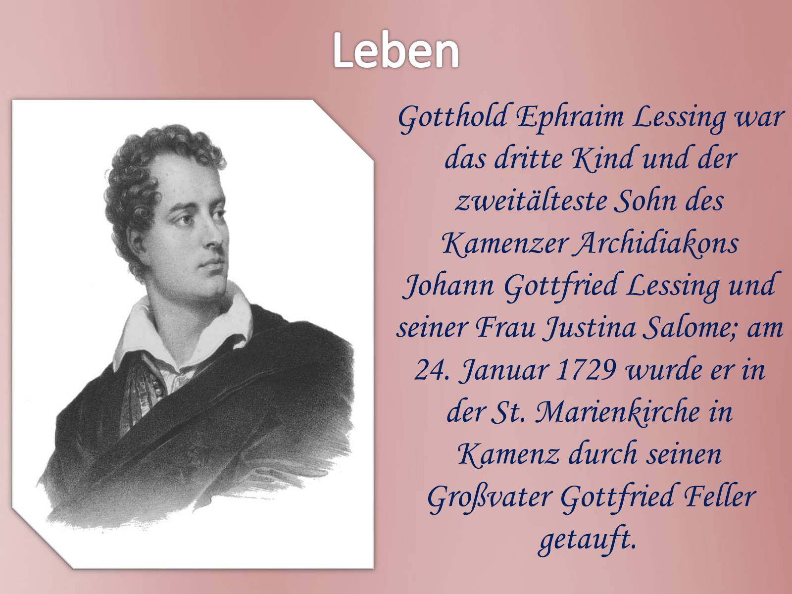 Презентація на тему «Gotthold Ephraim Lessing» - Слайд #3