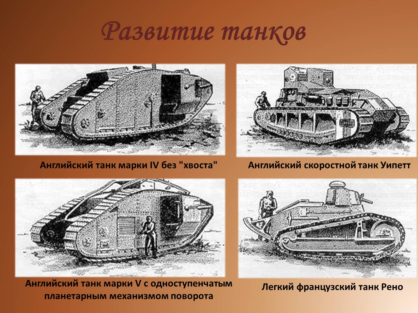 Название английского танка. Танки СССР первой мировой. Танк 1 мировой войны. Развитие советских танков. Эволюция английских танков.
