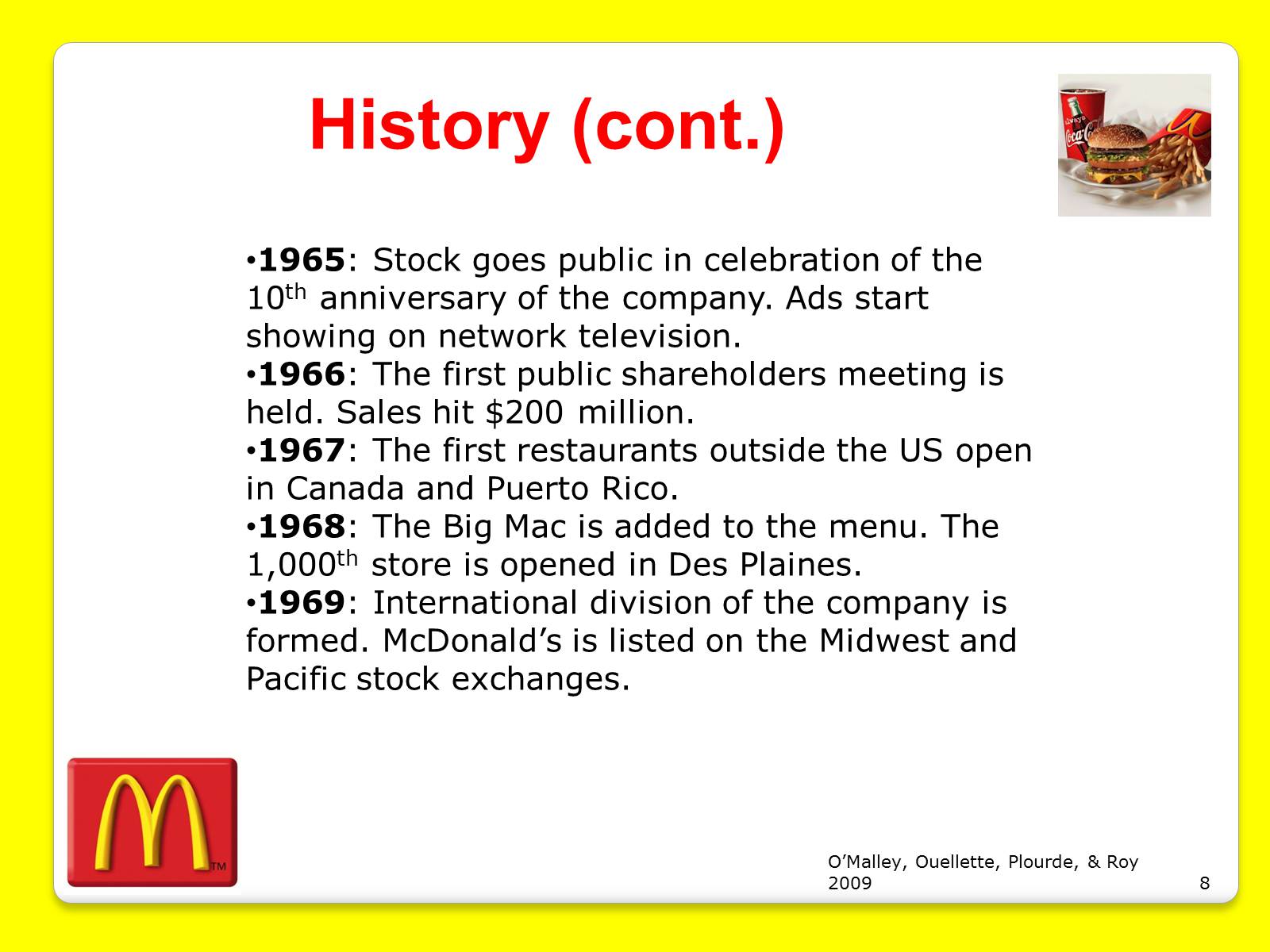 Презентація на тему «McDonald’s Corporation» - Слайд #8