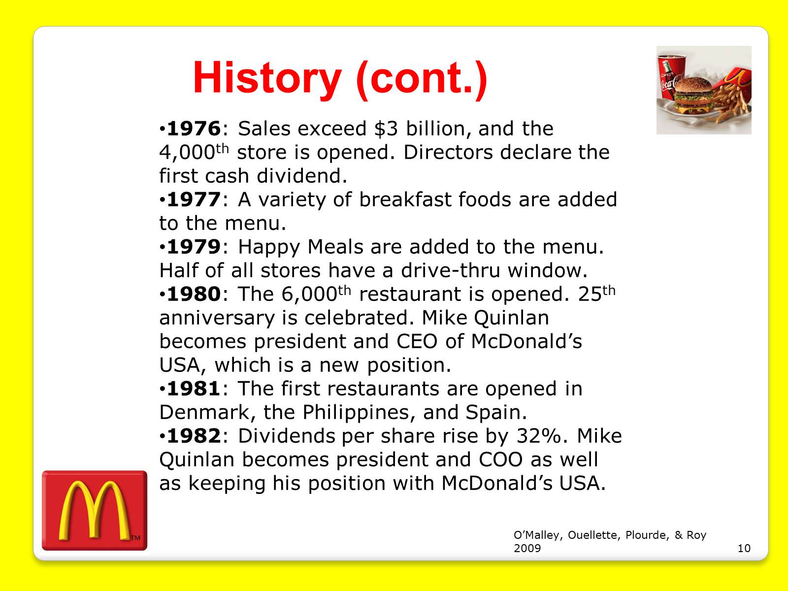 Презентація на тему «McDonald’s Corporation» - Слайд #10