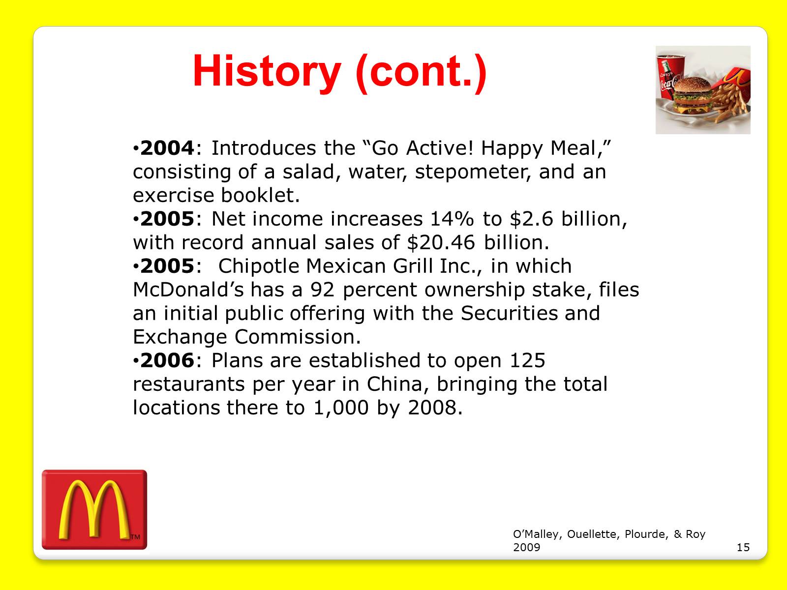 Презентація на тему «McDonald’s Corporation» - Слайд #15