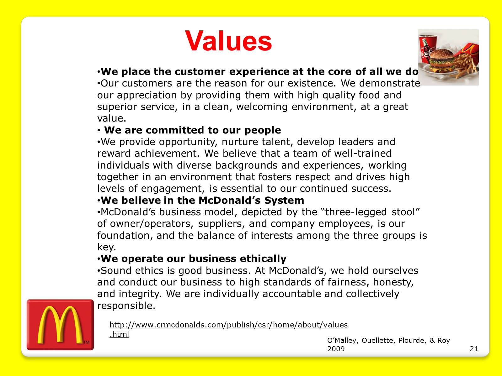 Презентація на тему «McDonald’s Corporation» - Слайд #21