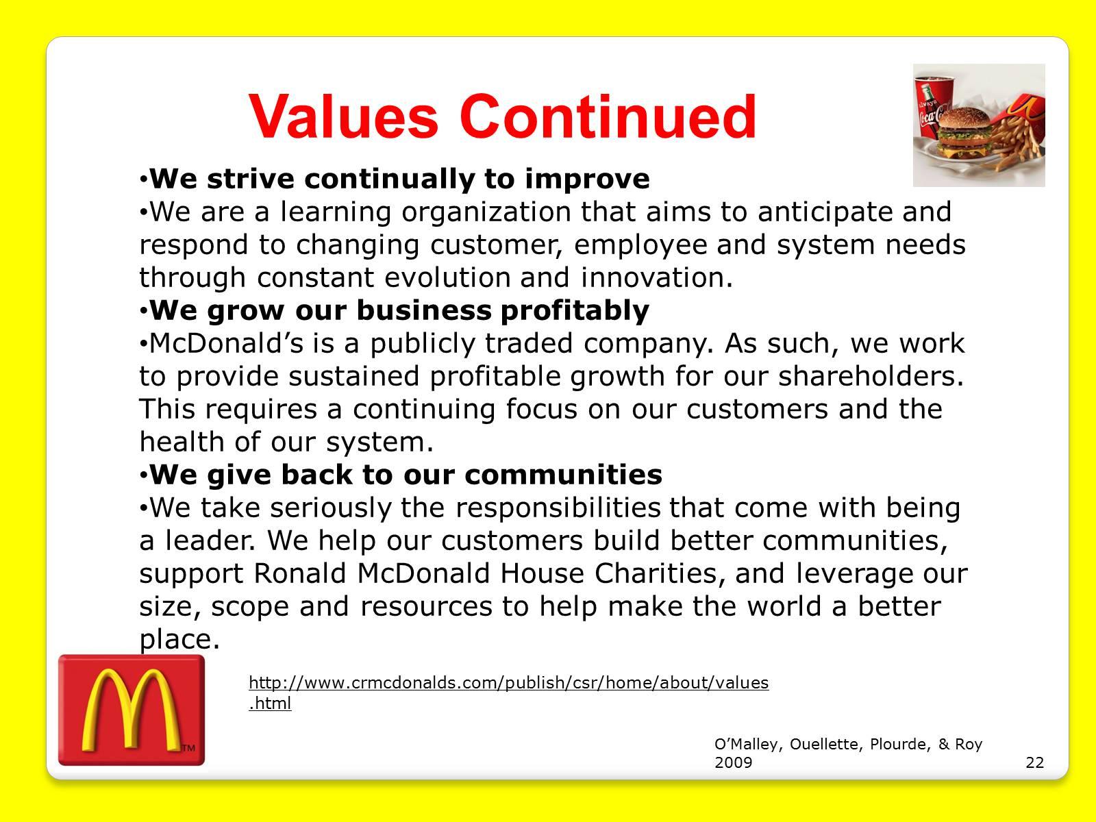 Презентація на тему «McDonald’s Corporation» - Слайд #22