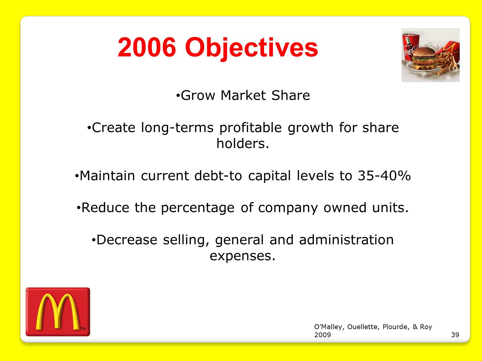 Презентація на тему «McDonald’s Corporation» - Слайд #39