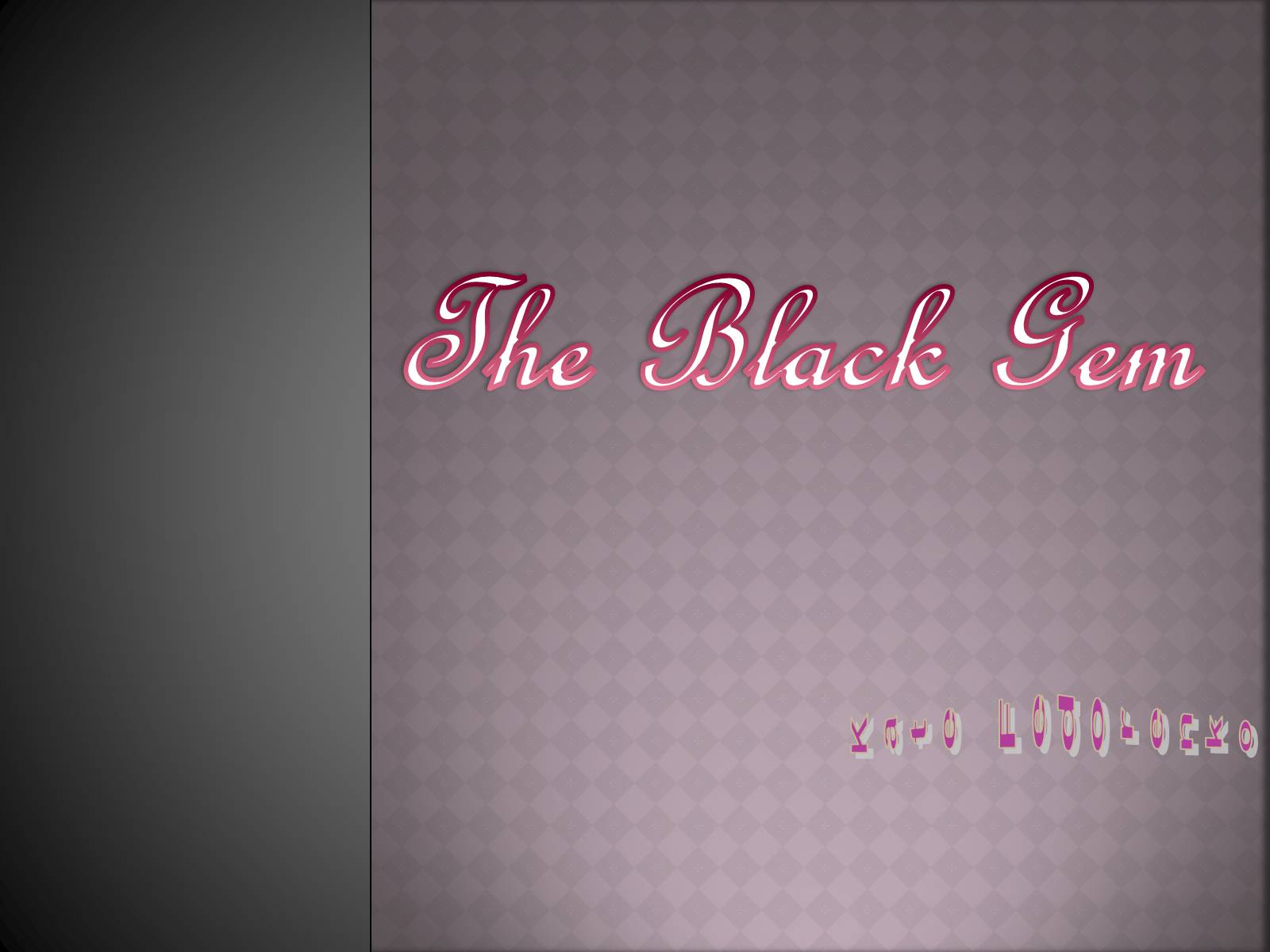 Презентація на тему «The Black Gem» - Слайд #1